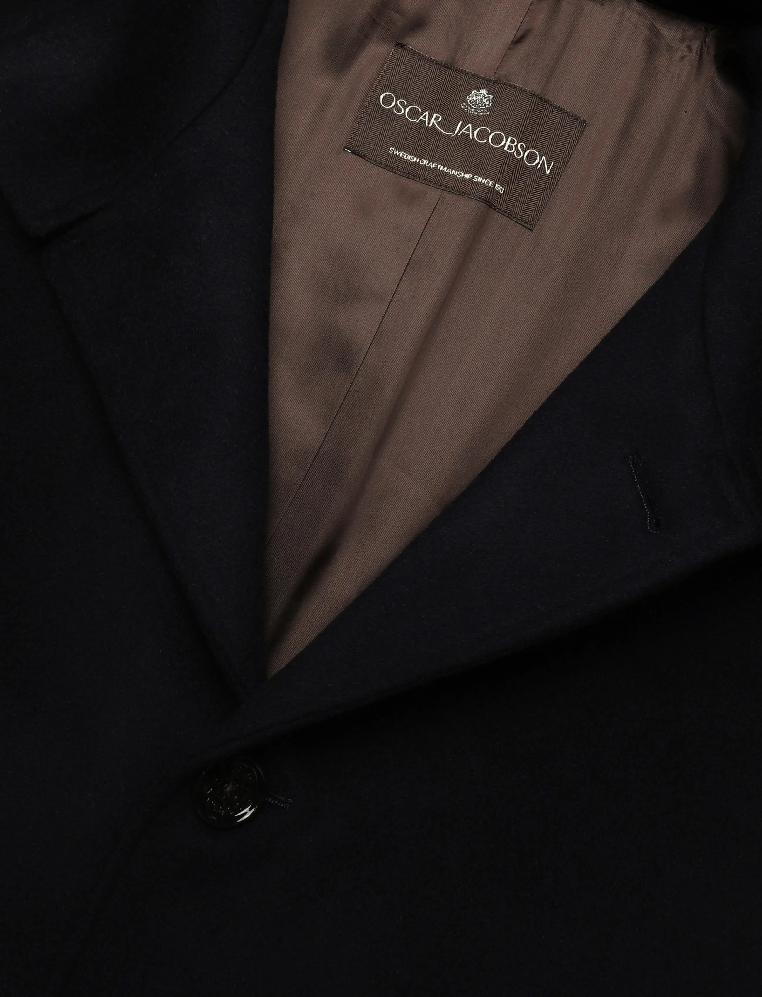 Oscar Jacobson - Chimney Collar Coat - navy - 2