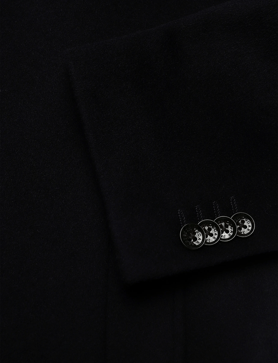 Oscar Jacobson - Chimney Collar Coat - talvejoped - navy - 3