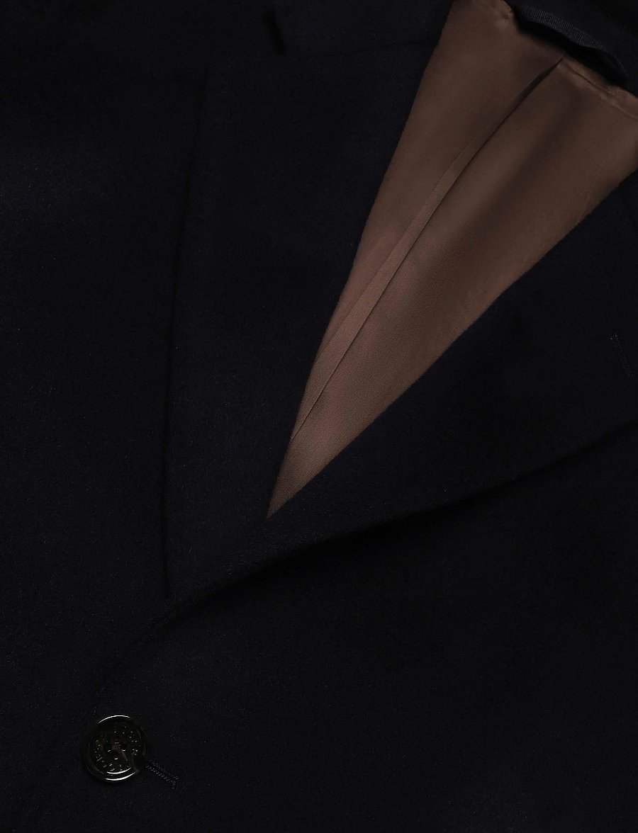 Oscar Jacobson - Single Breasted Coat - talvejoped - navy - 2
