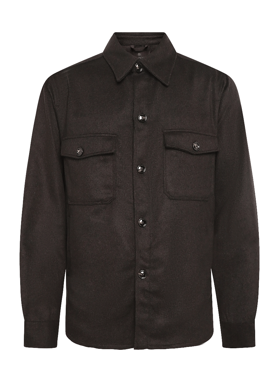 Oscar Jacobson - Maverick Shirt Jacket - winterjacken - dark brown - 0
