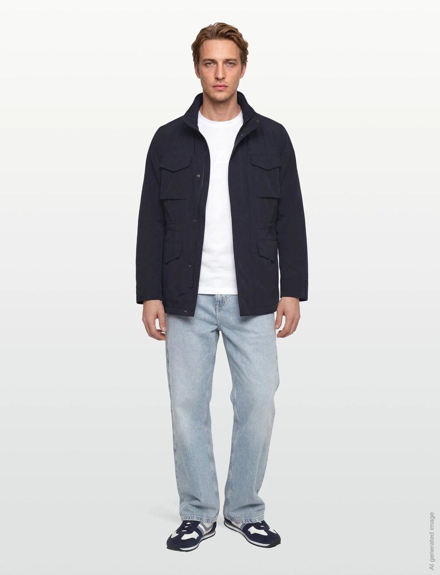 Oscar Jacobson - M-65 Field Jacket - gefütterte jacken - navy - 0