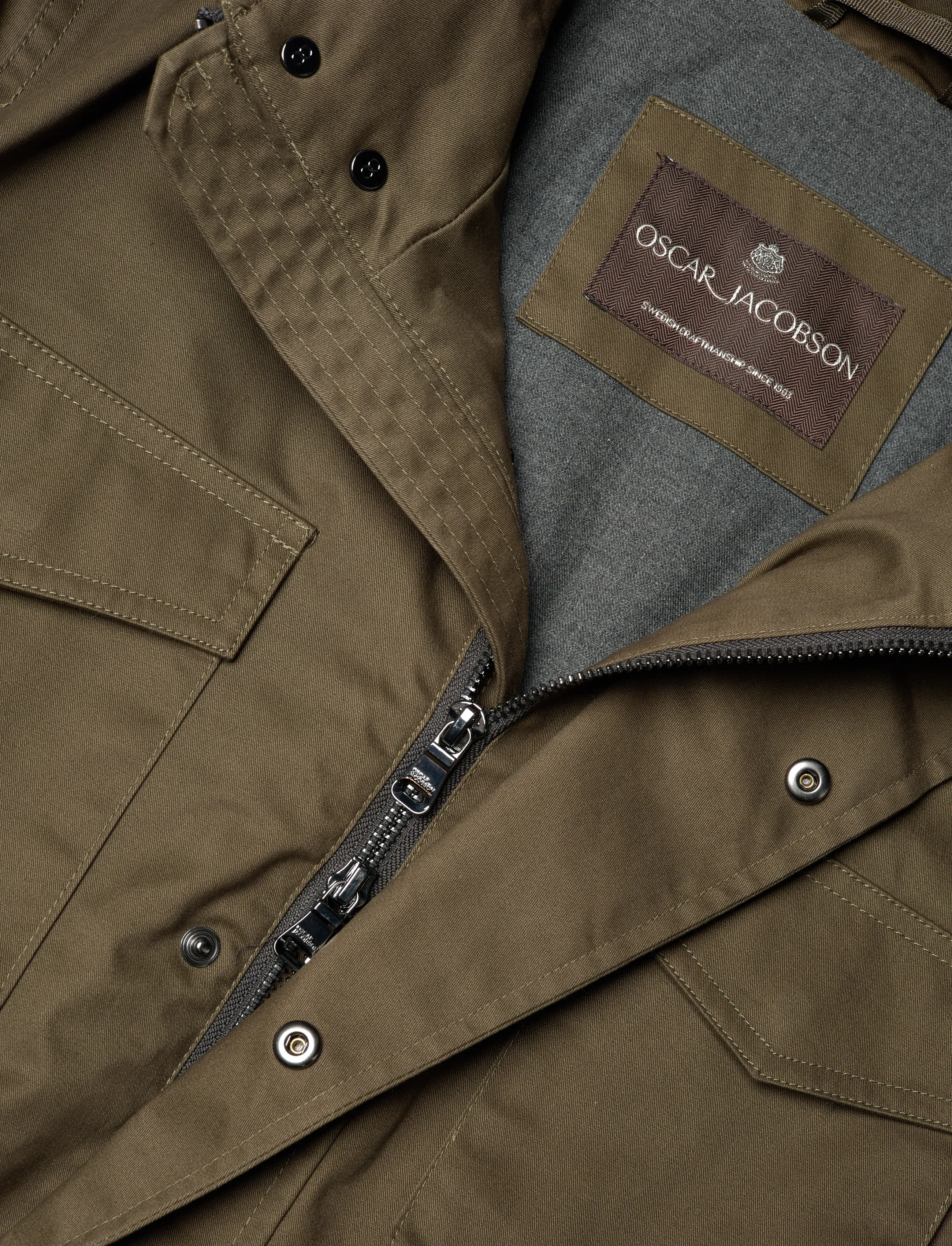 Oscar Jacobson - M-65 Field Jacket - Õhukesed jakid - khaki brown green - 3