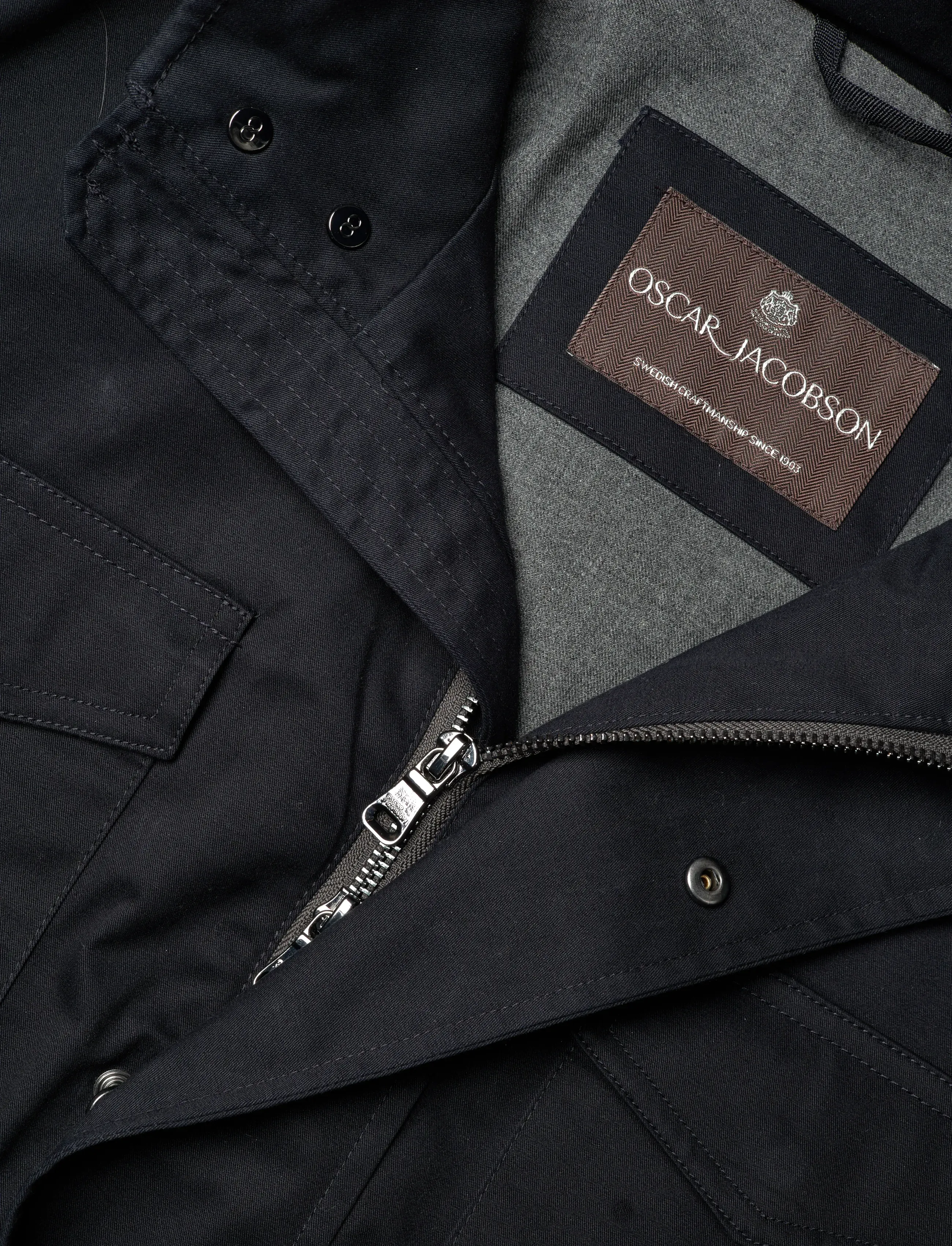 Oscar Jacobson - M-65 Field Jacket - plānas virsjakas - navy - 3
