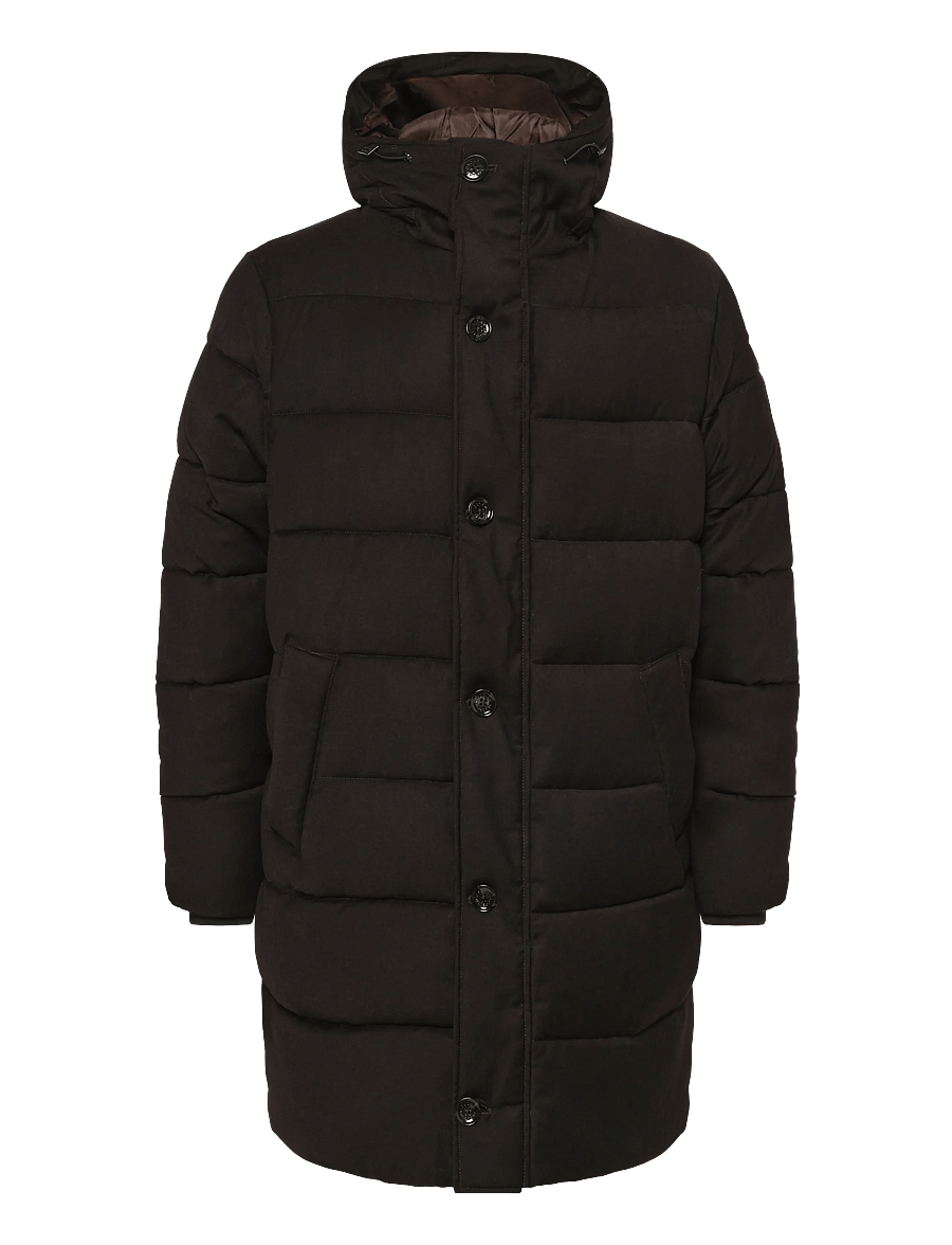 Oscar Jacobson - Padded Flannel Parkas - winter jackets - brown elk - 0