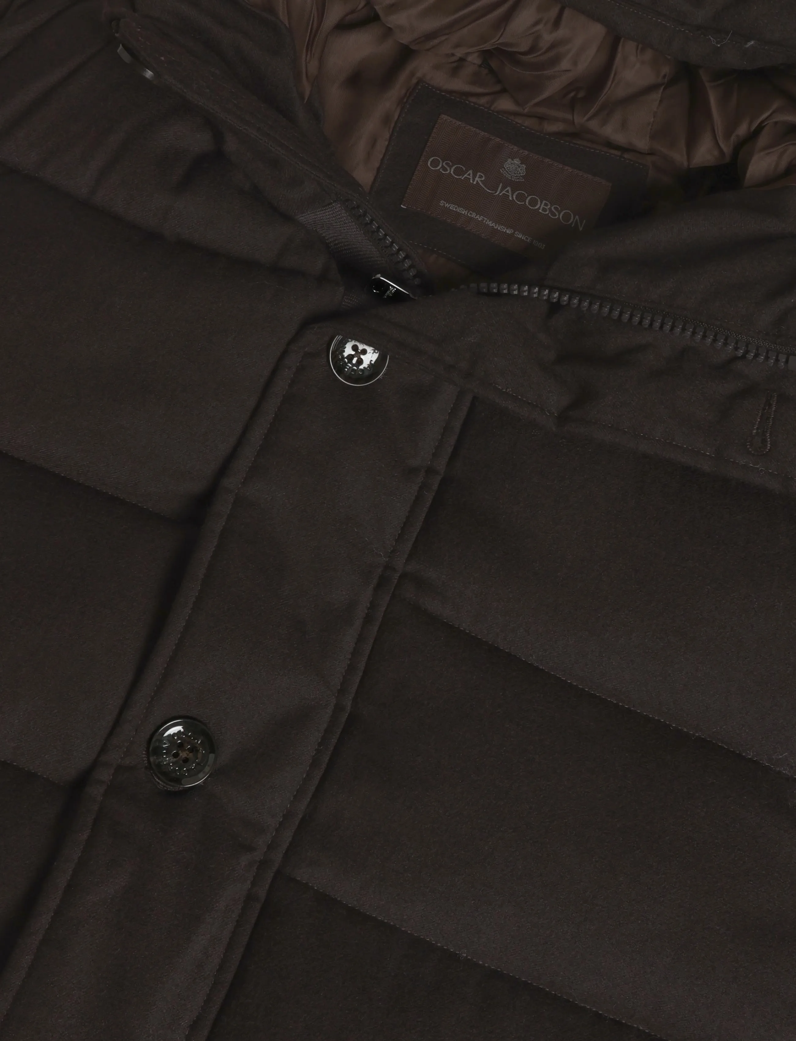 Oscar Jacobson - Padded Flannel Parkas - brown elk - 2