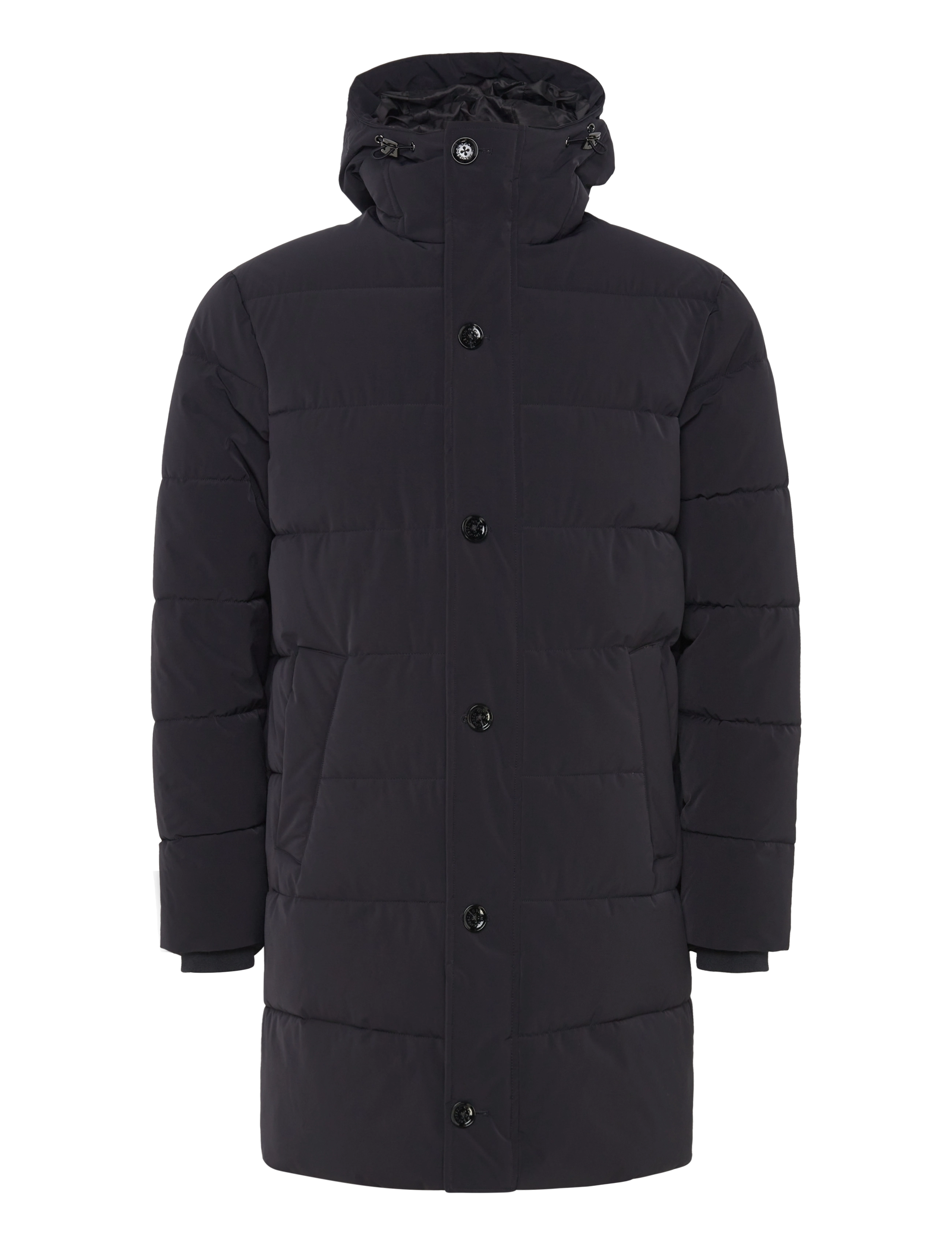 Oscar Jacobson Padded Parkas, Mænd, Vatteret Parka, Sort, Str: 56
