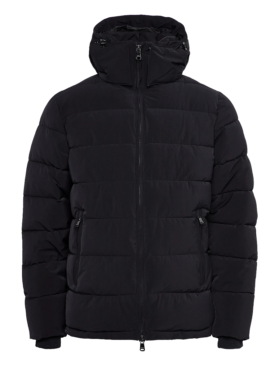Oscar Jacobson - Hooded Puffer Jacket - daunenjacken - navy - 0