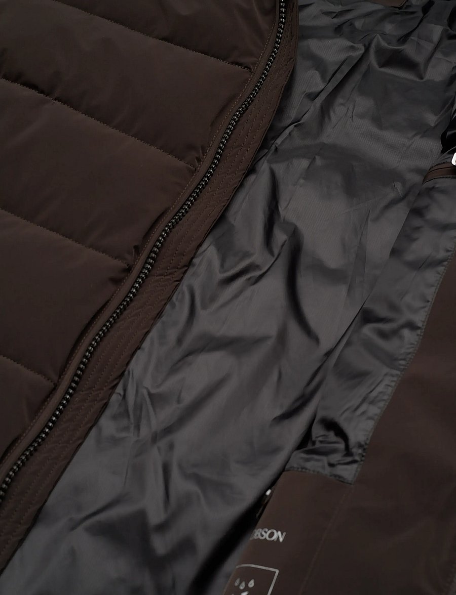 Oscar Jacobson - Hooded Puffer Jacket - talvejoped - terra brown - 5