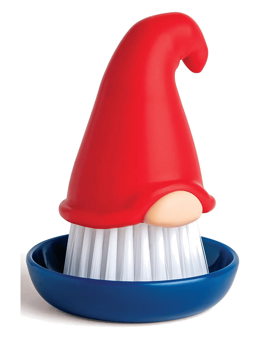 OTOTO - Dish brush - Beardy - nõudepesulapid ja -harjad - red & white - 2