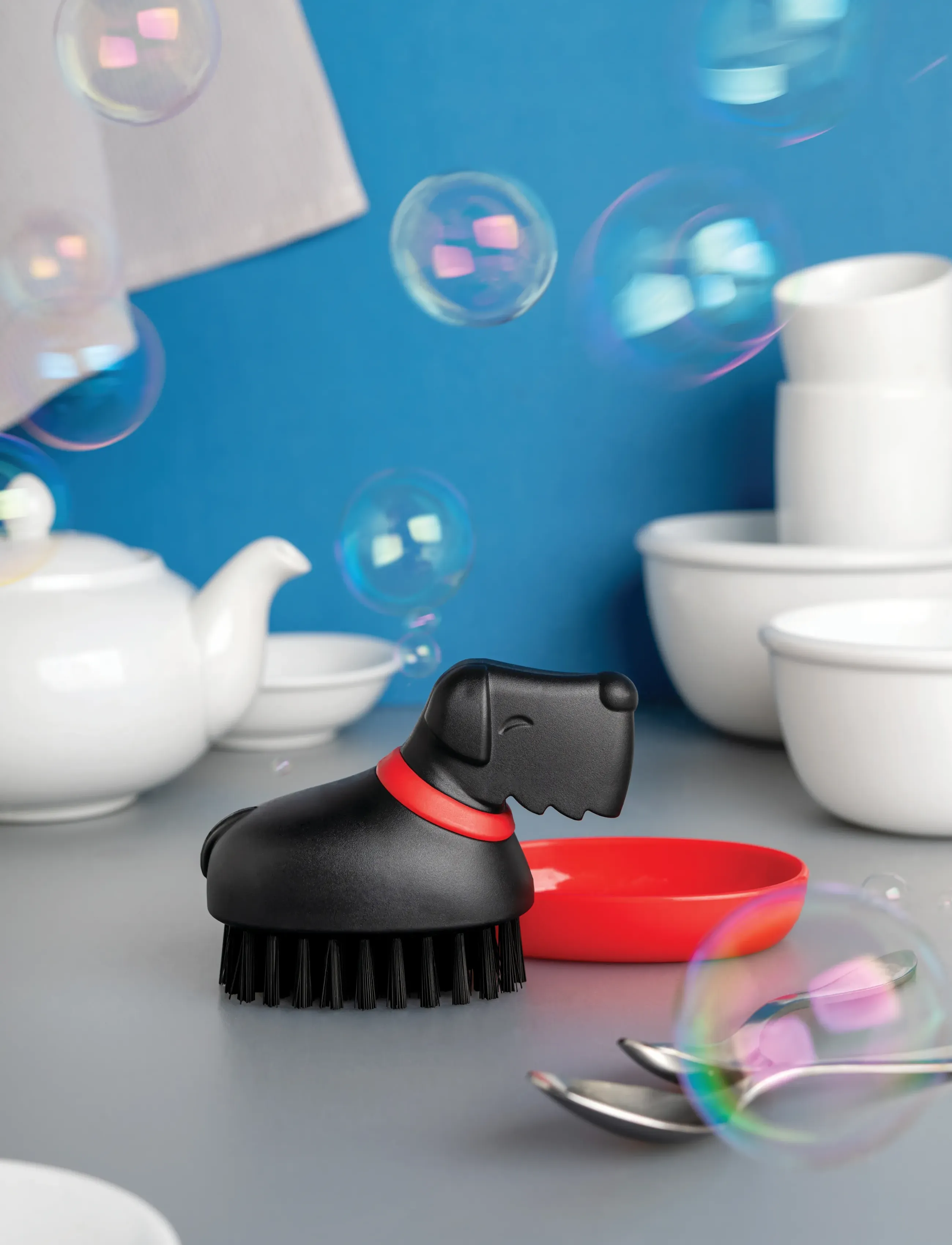 OTOTO - Diskborste – Oscar Dish Brush - black & red - 4