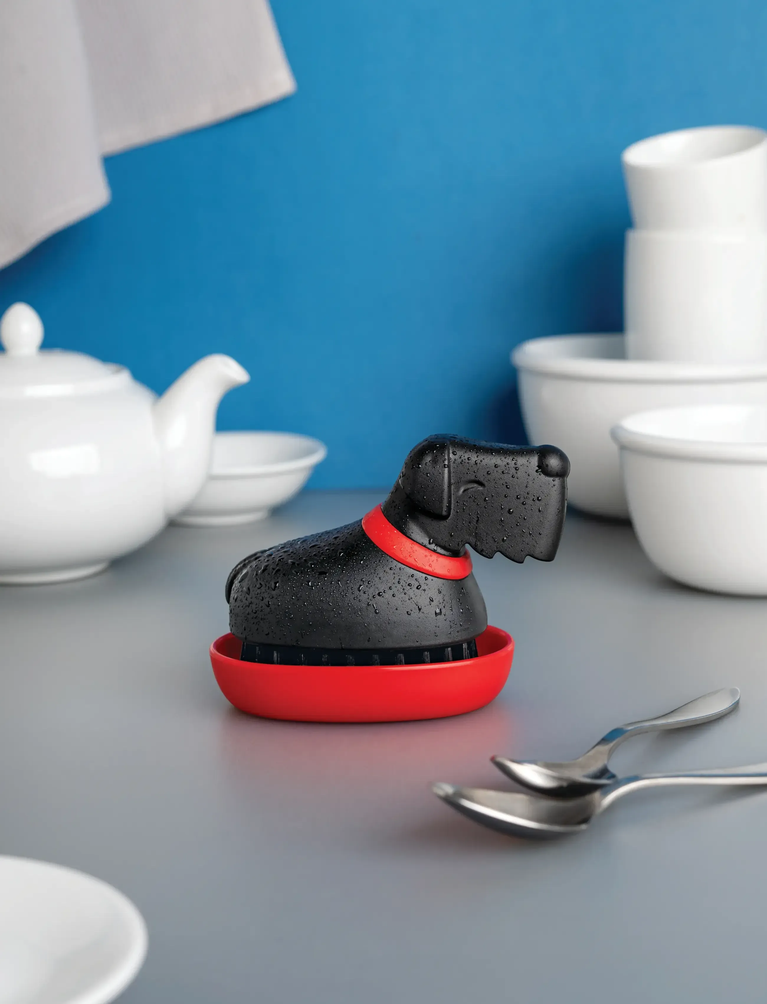 OTOTO - Diskborste – Oscar Dish Brush - black & red - 5