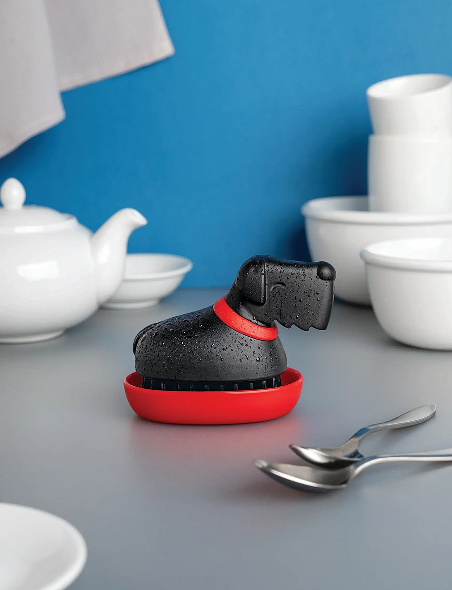 OTOTO - Dish brush - Oscar - black & red - 5