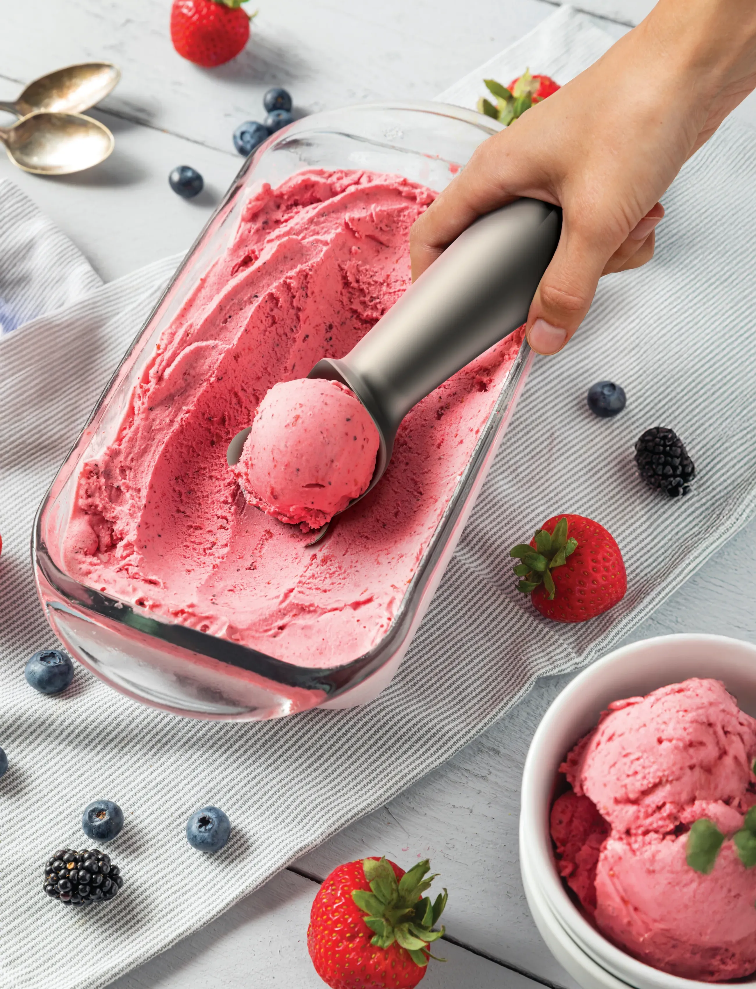 OTOTO - Isske - Ice Cub Ice Cream Scoop - grey - 0
