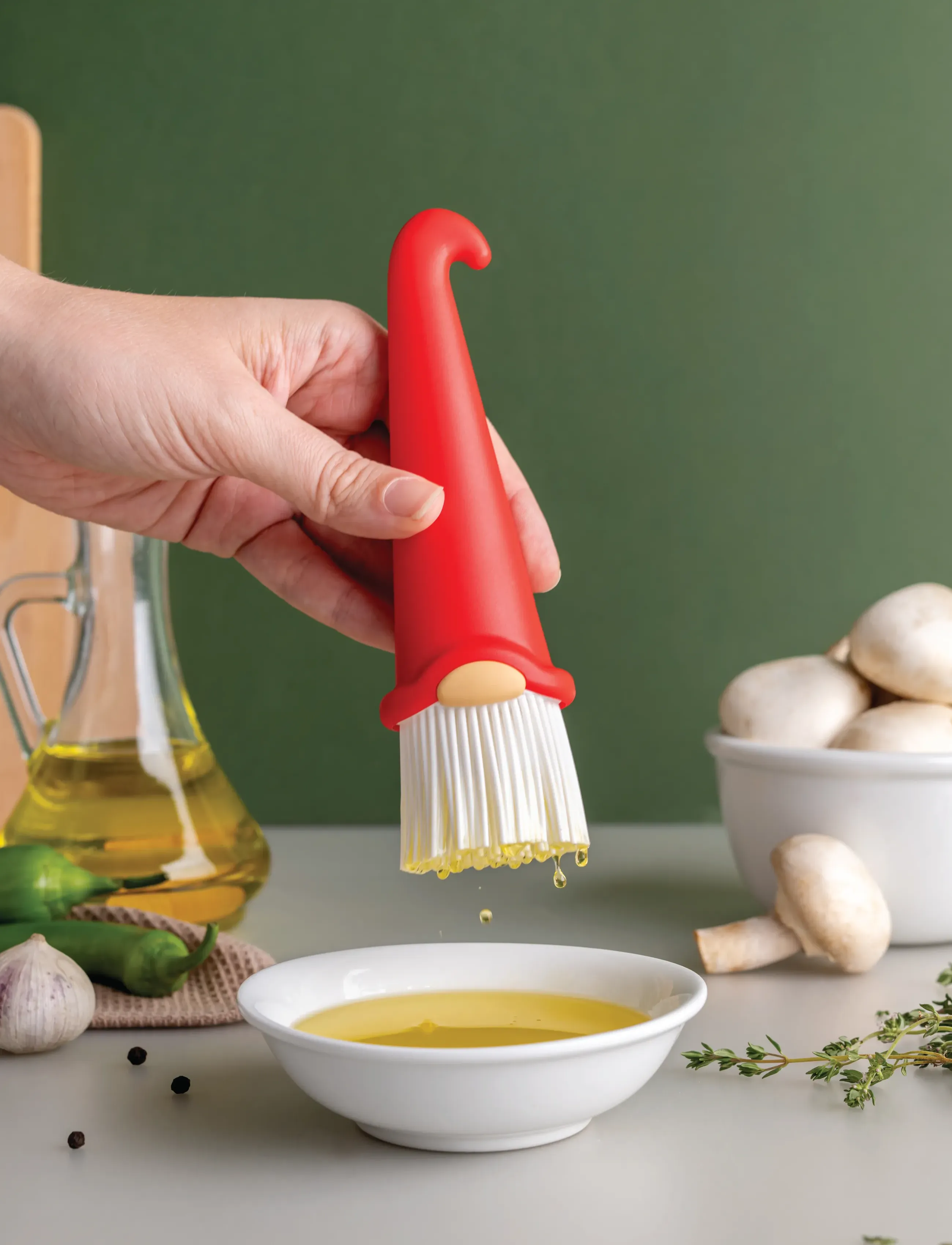 OTOTO - Matpensel – Gnomeo Basting Brush - red & white - 0