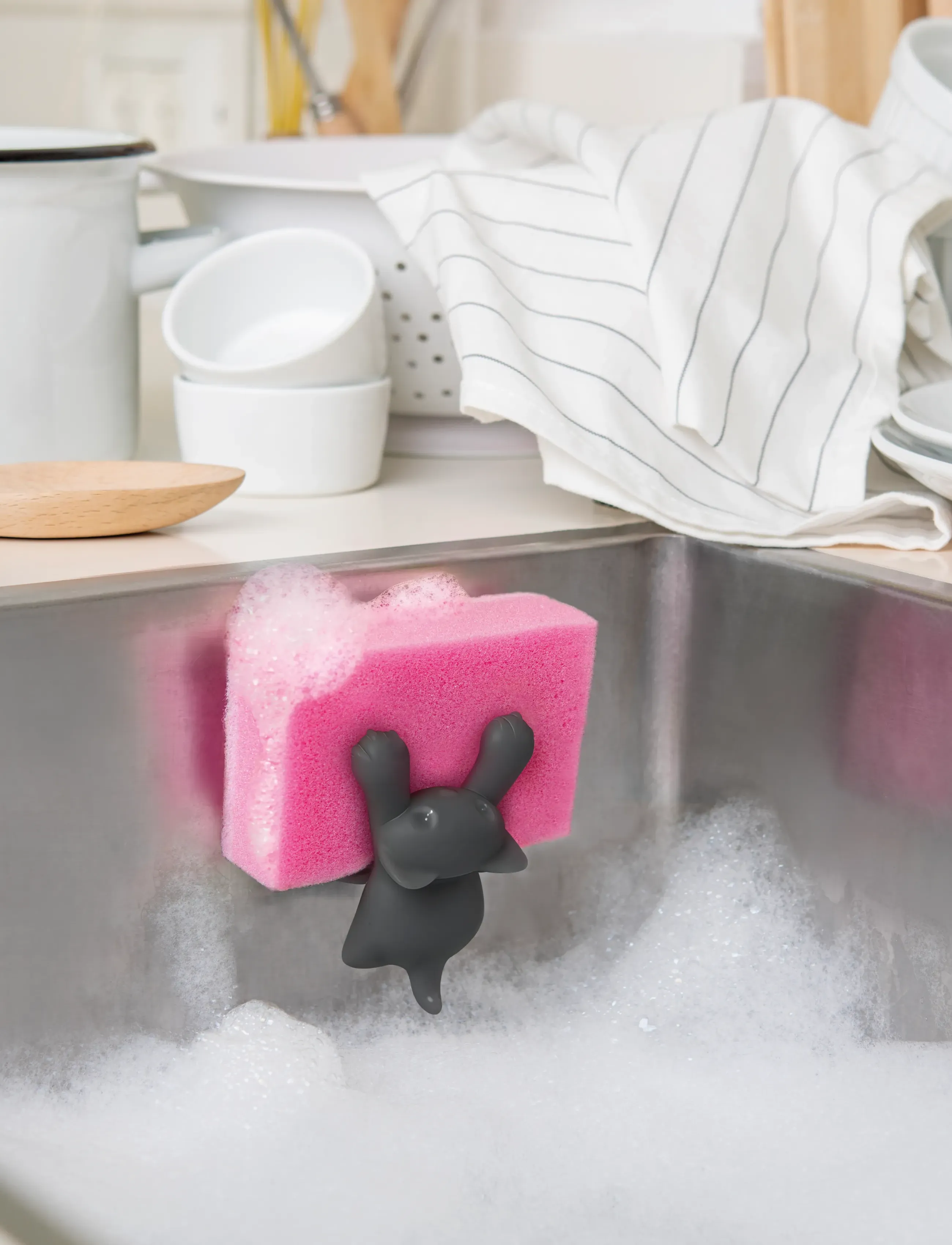OTOTO - Holder til svamp - Scrubby (Grå) - rengøringsprodukter - grey - 0