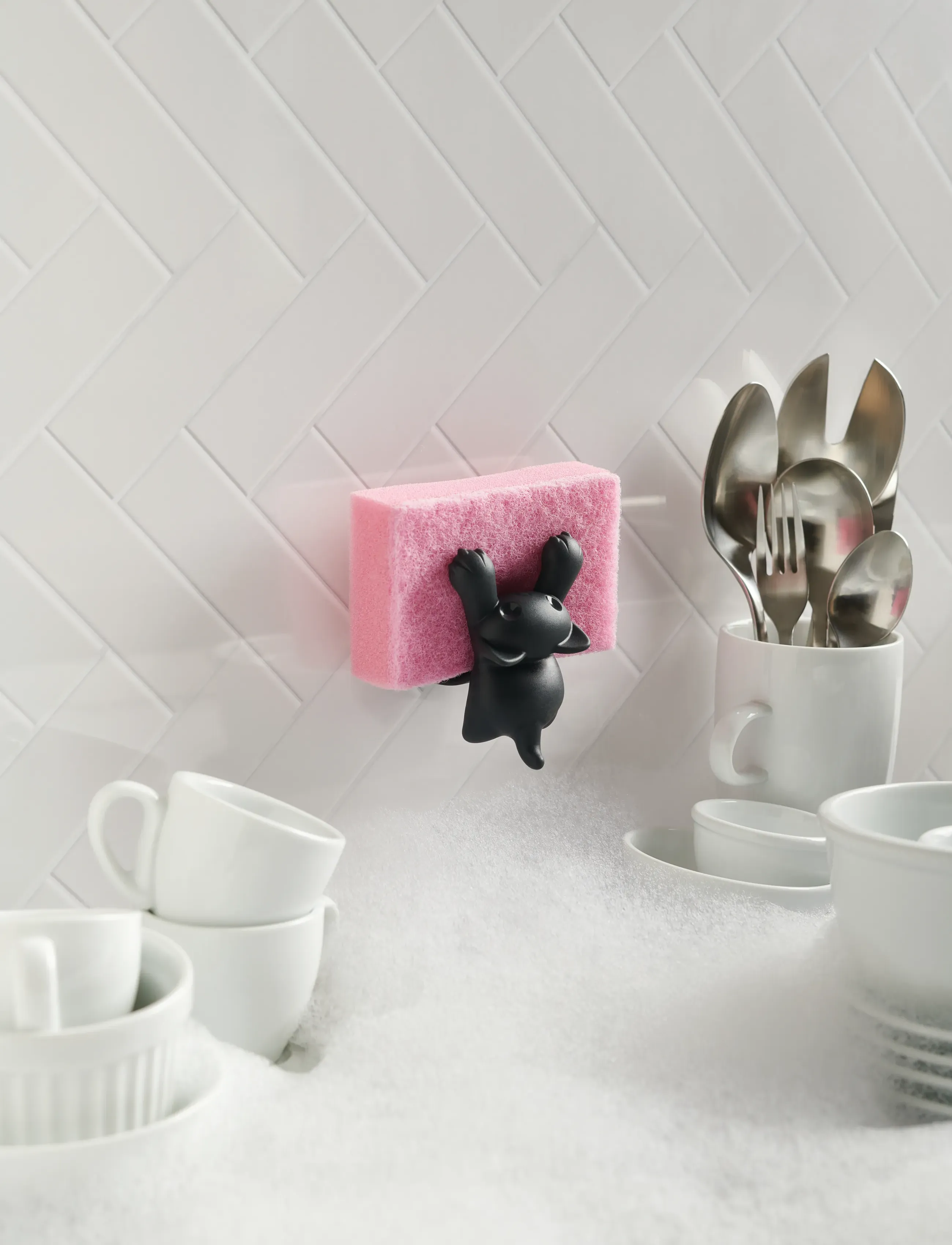 OTOTO - Holder til svamp - Scrubby (Grå) - rengøringsprodukter - grey - 5
