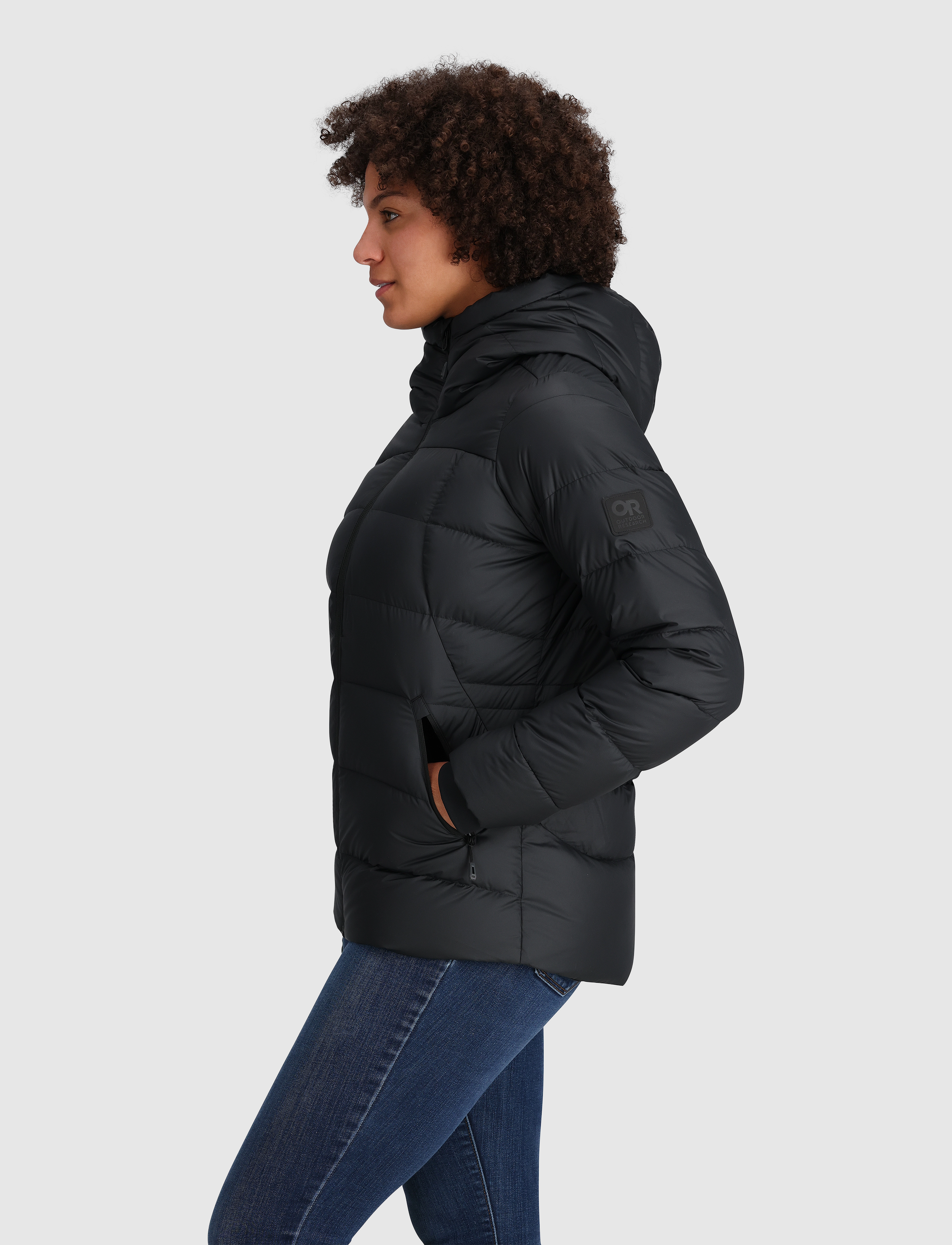 Outdoor Research - W COLDFRONT D HOOD - gefütterte & daunenjacken - solid black - 3