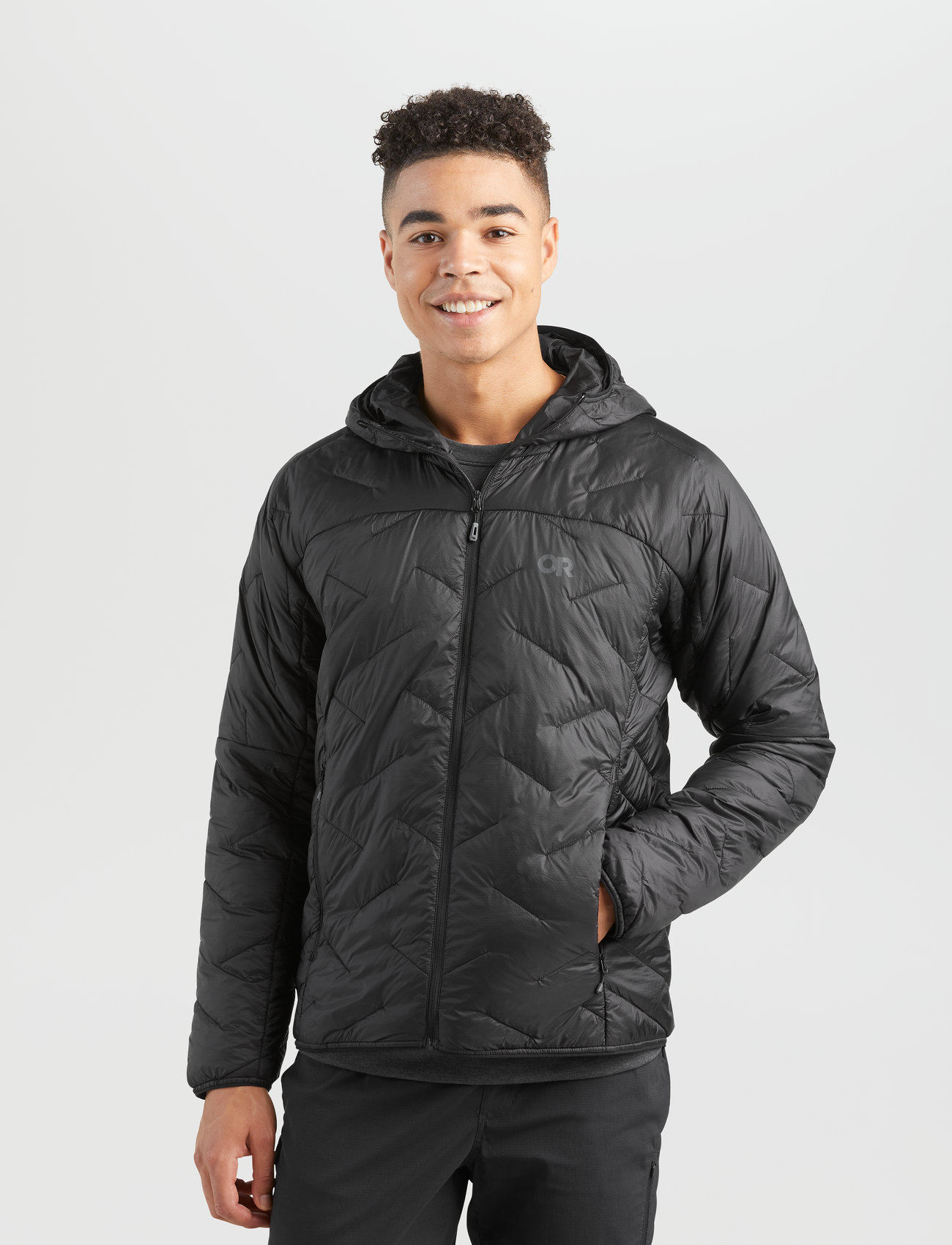 Outdoor Research - M SUPERSTRA LT HOOD - spring jackets - black - 1