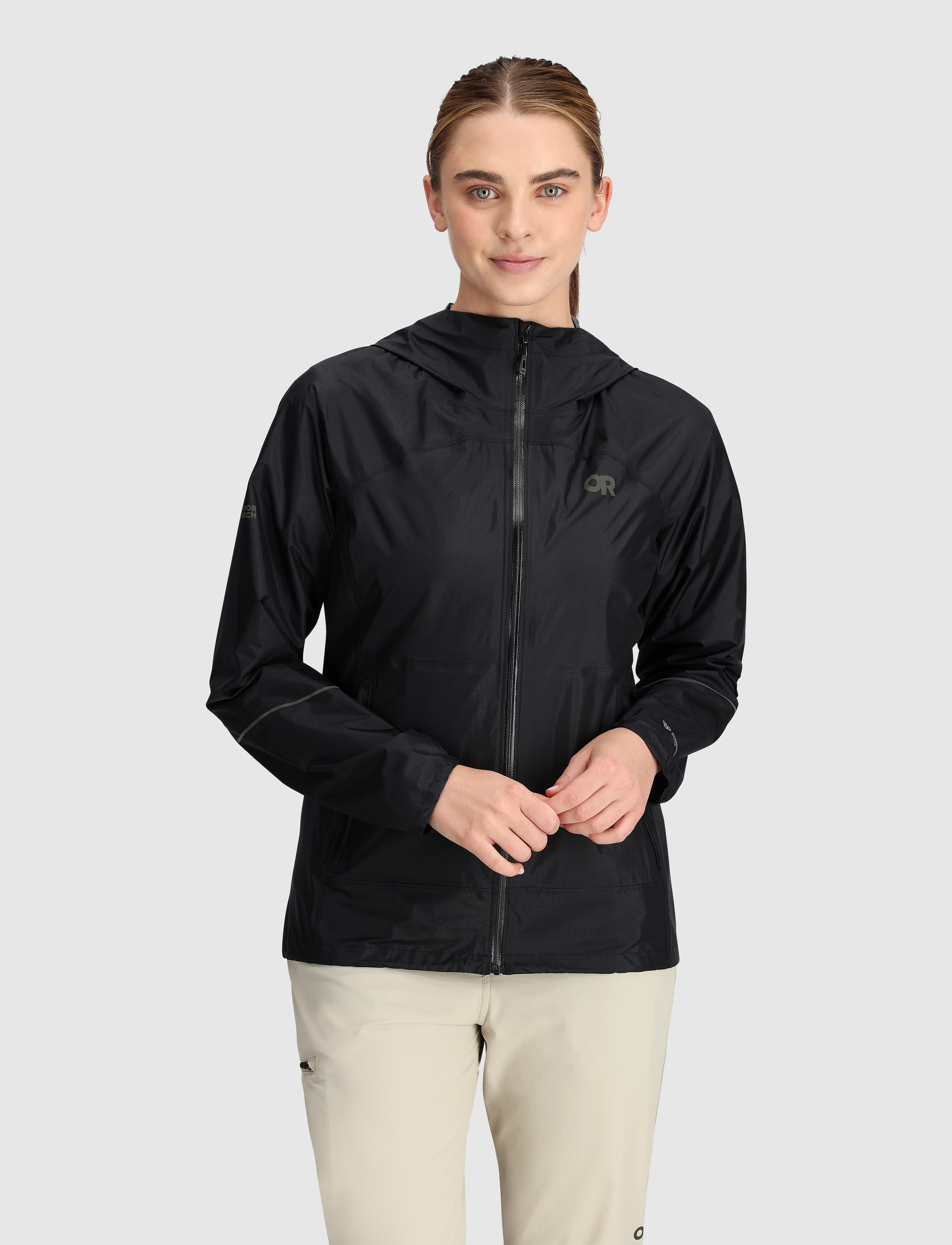 Outdoor Research W Helium Rain Jacket, XS, Sport, Schwarz - Sport Jackets, Frauen