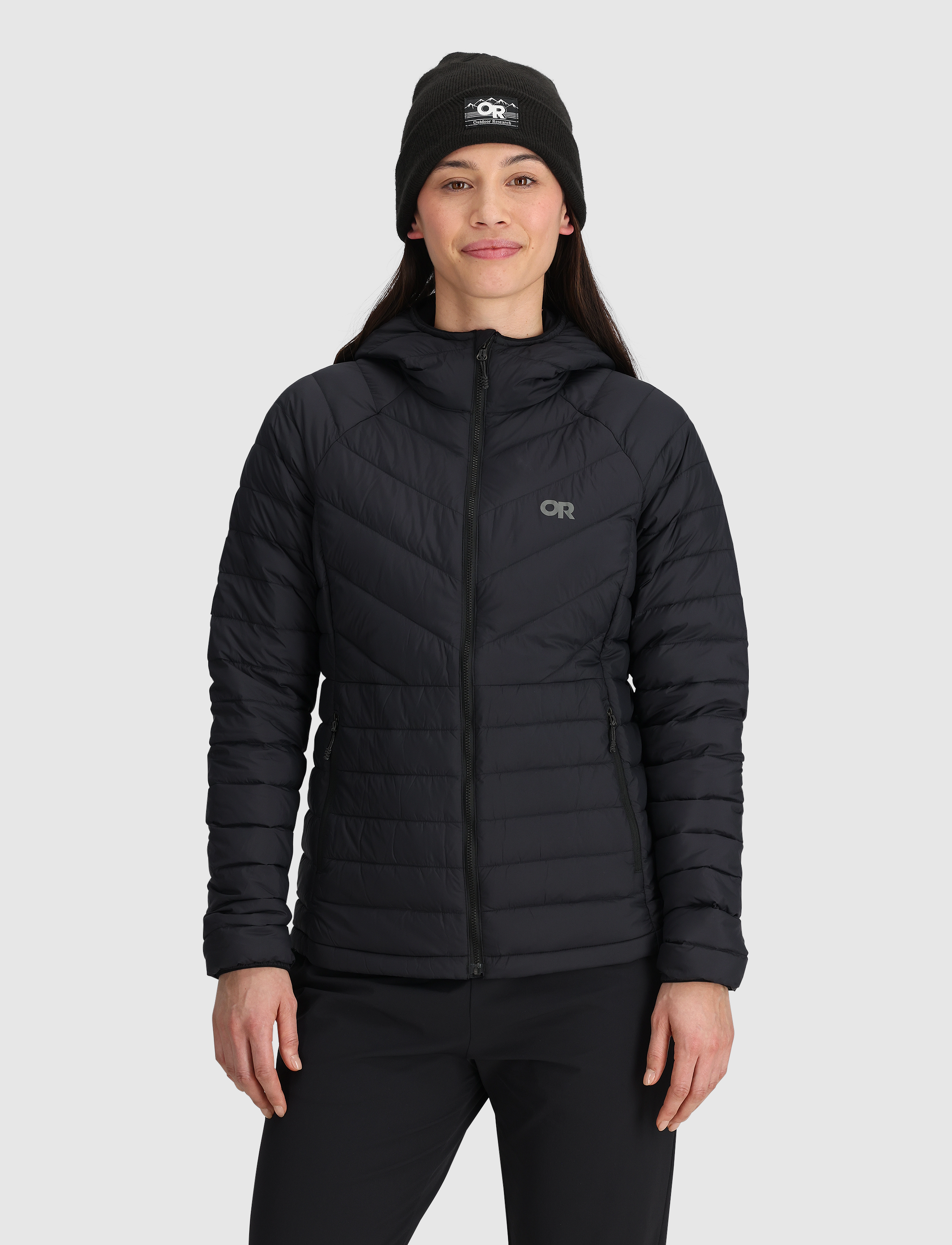 Outdoor Research - W TRANSCENDENT HOOD - dunjakker - black - 3