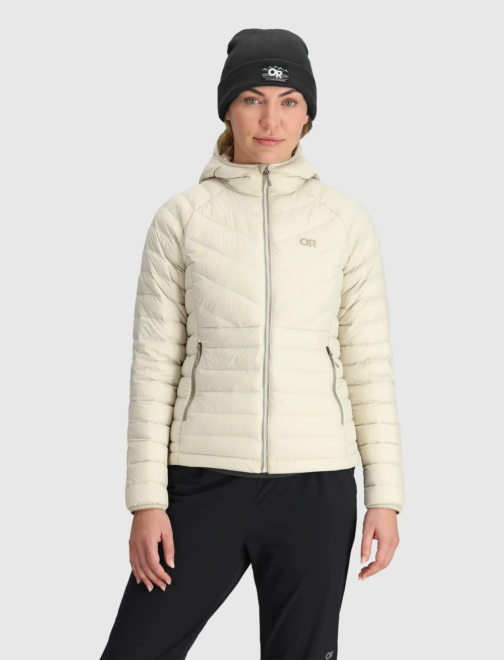 Outdoor Research - W TRANSCENDENT HOOD - dunjackor - oyster - 4