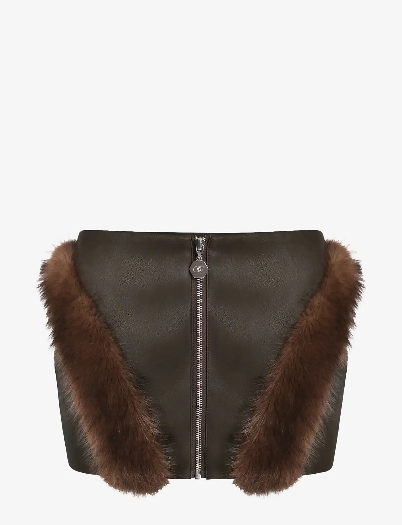 OW Collection - BELA Mini Skirt - korte nederdele - brown - 1