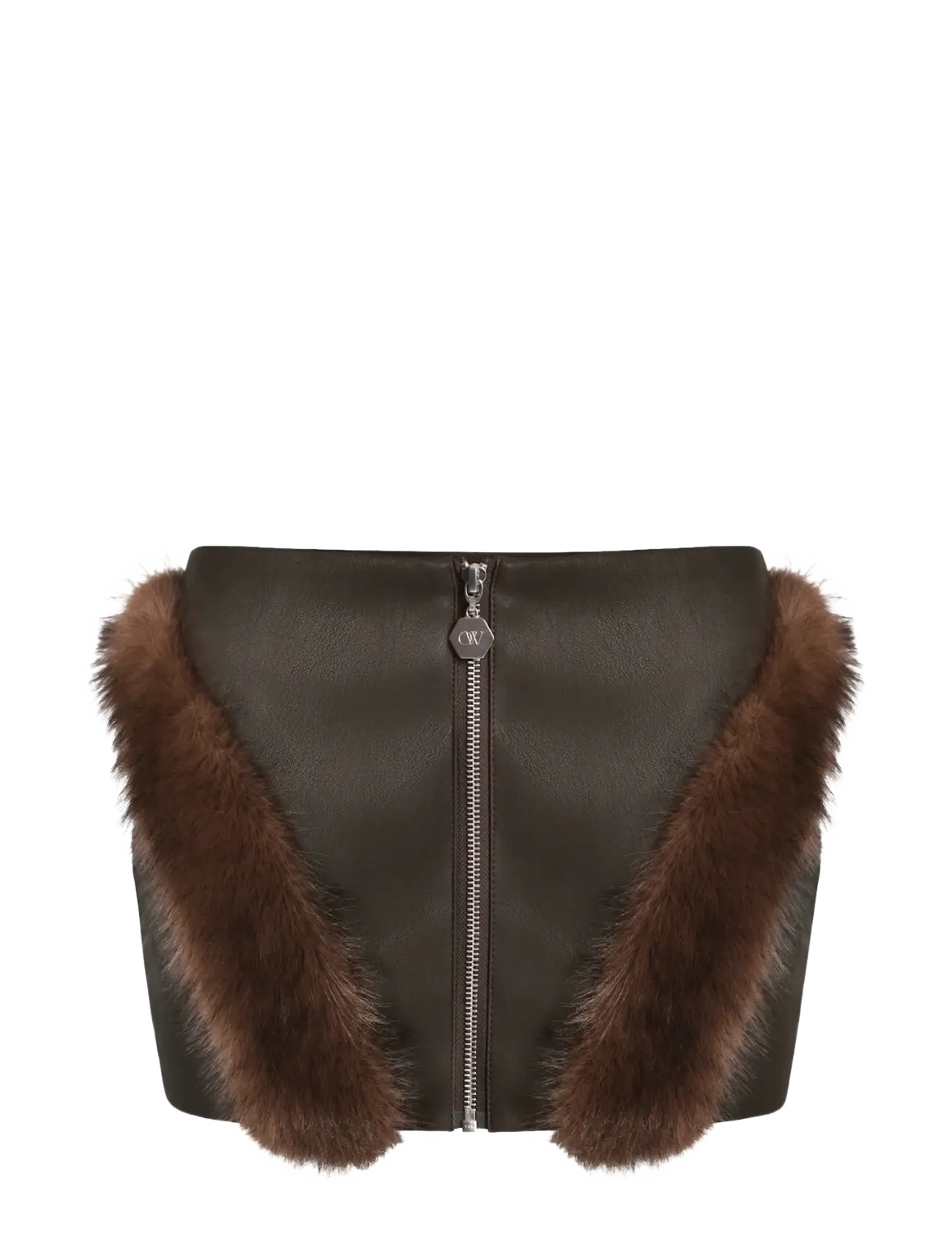 OW Collection BELA Mini Skirt - Laatste wijziging - BROWN / brown