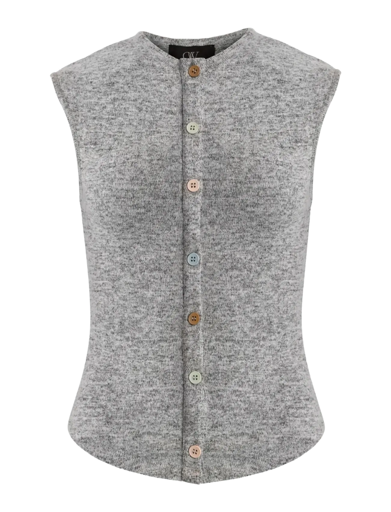 OW Collection RUE Vest - Knitted vests - GREY / grey