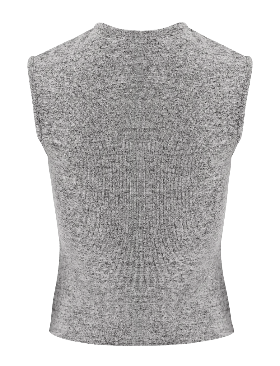 OW Collection - RUE Vest - stickade västar - grey - 2