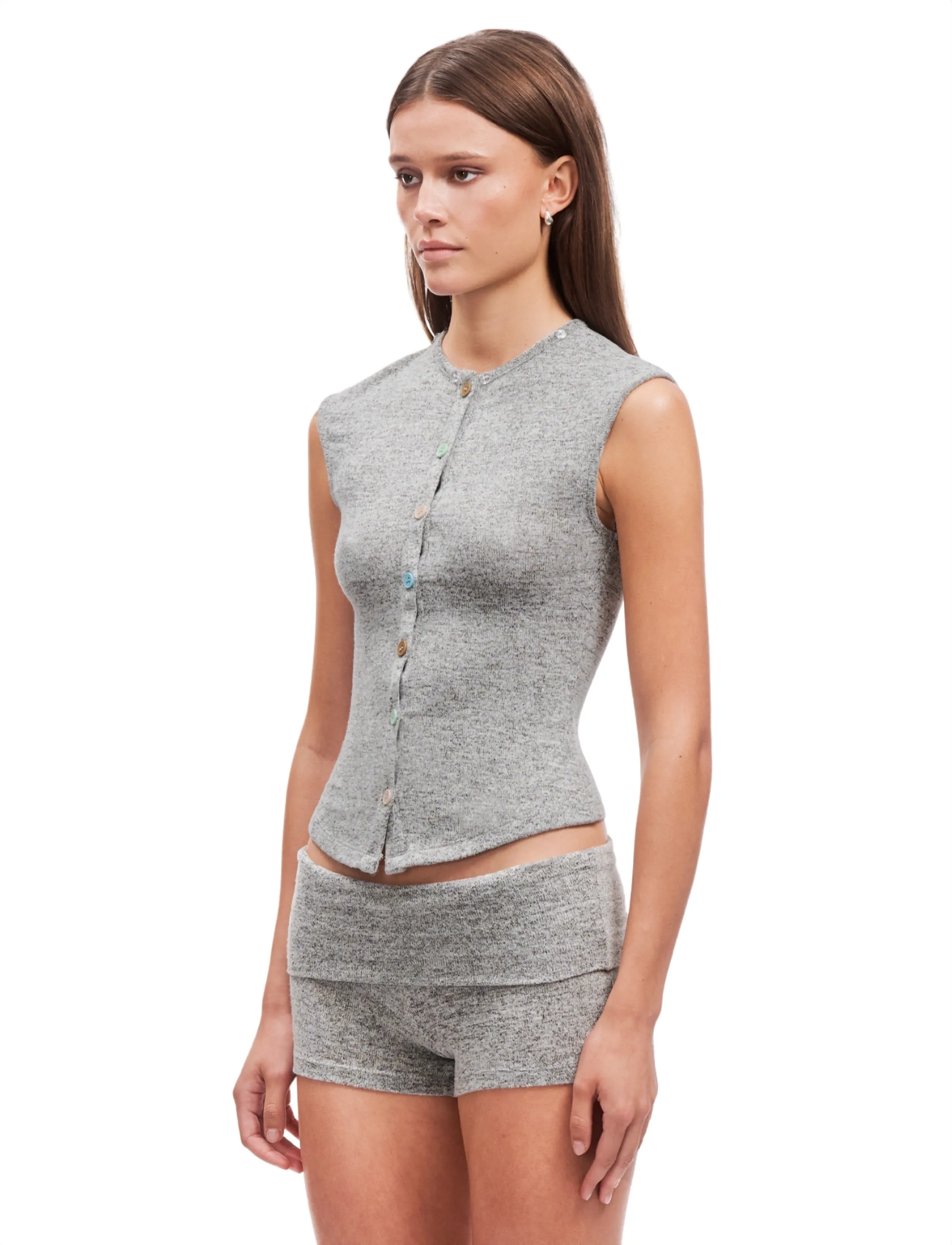 OW Collection - RUE Vest - kootud vestid - grey - 4