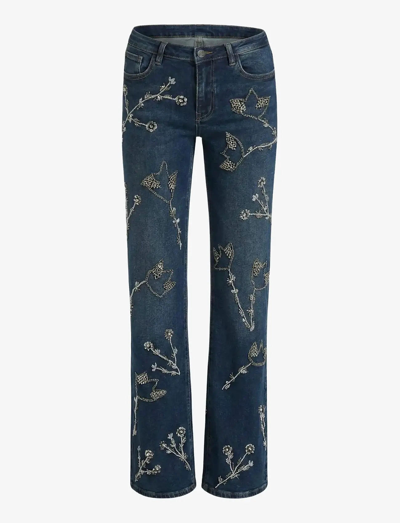 OW Collection - NOVA Embellished Denim Jeans - straight jeans - dark wash - 1