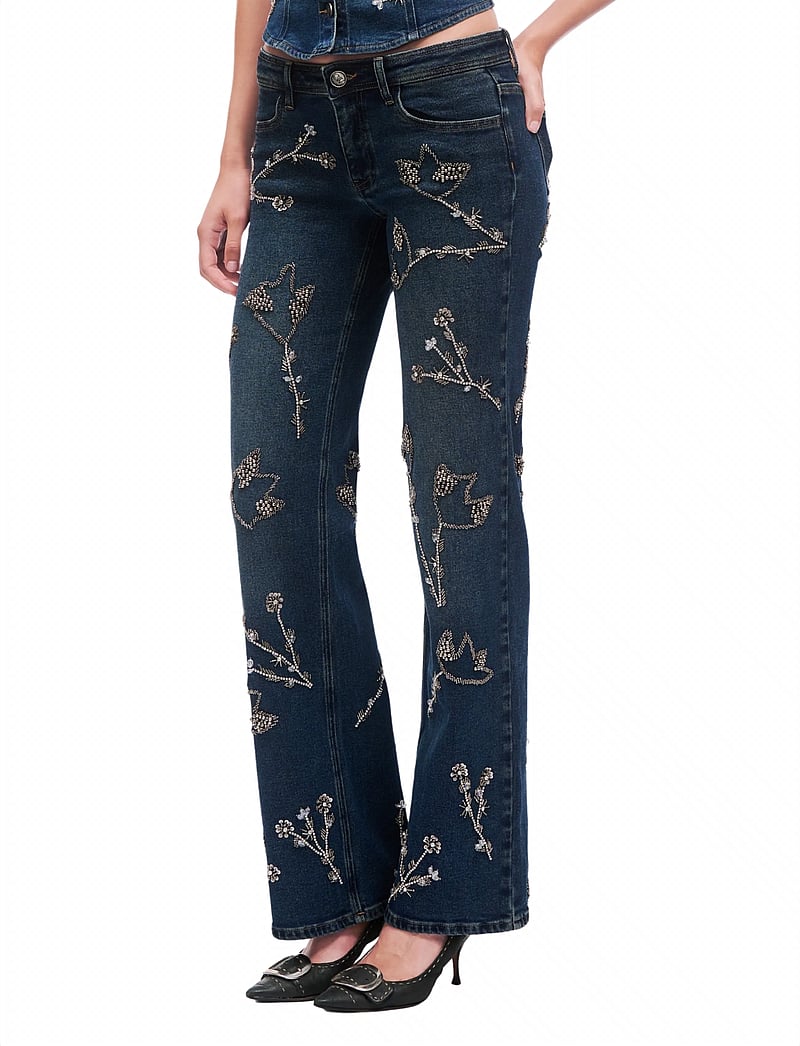 OW Collection - NOVA Embellished Denim Jeans - straight jeans - dark wash - 4