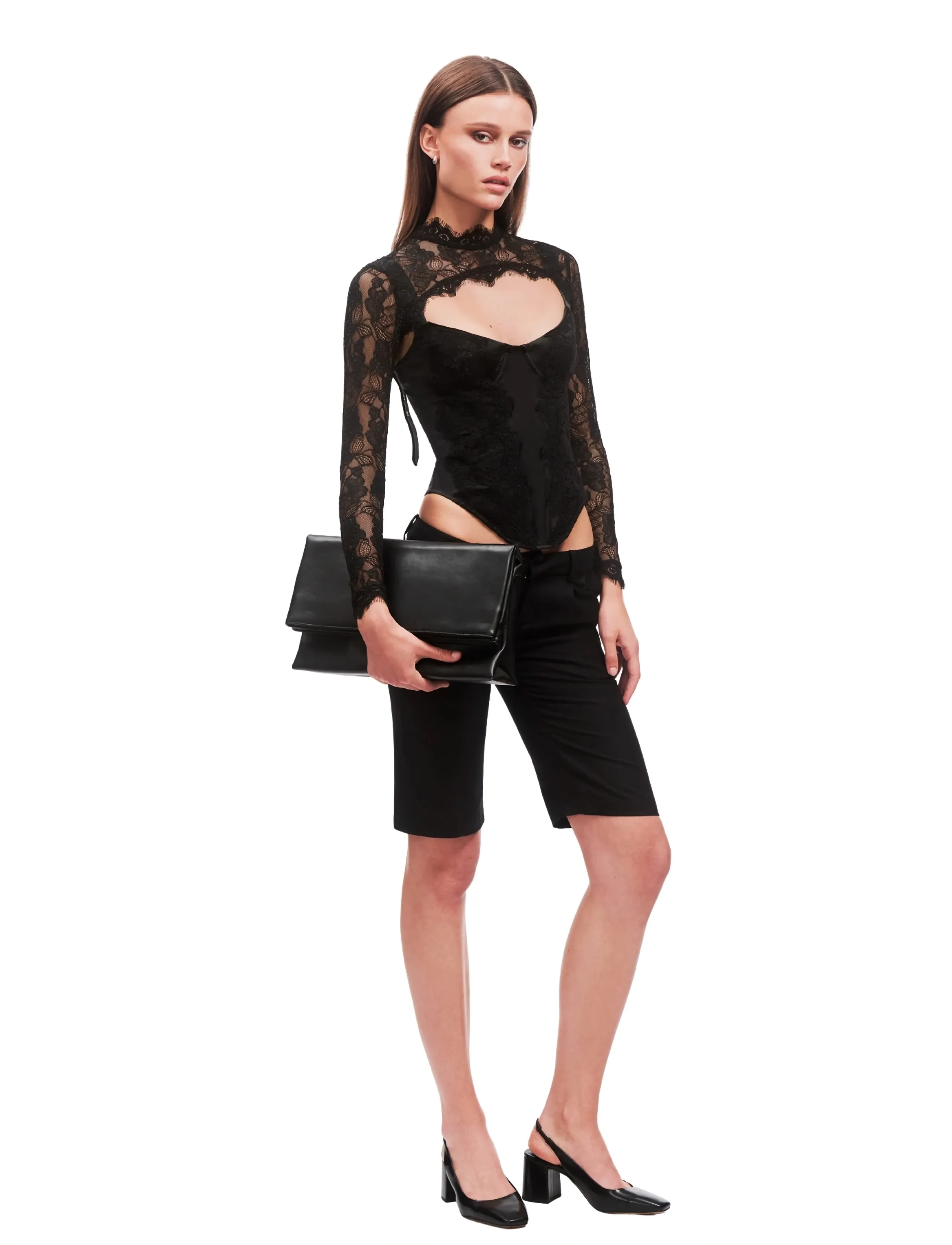 OW Collection - BRISA Corset Top (2-piece) - langärmlige tops - black - 5