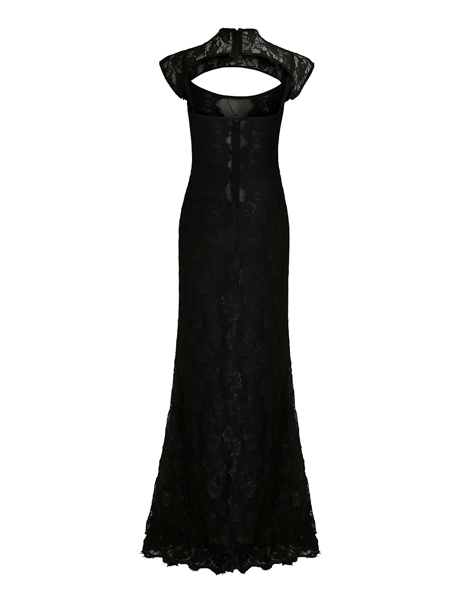OW Collection - BRISA Maxi Dress (2-piece) - aftonklänningar - black - 2