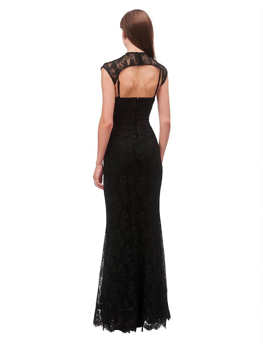 OW Collection - BRISA Maxi Dress (2-piece) - aftonklänningar - black - 4