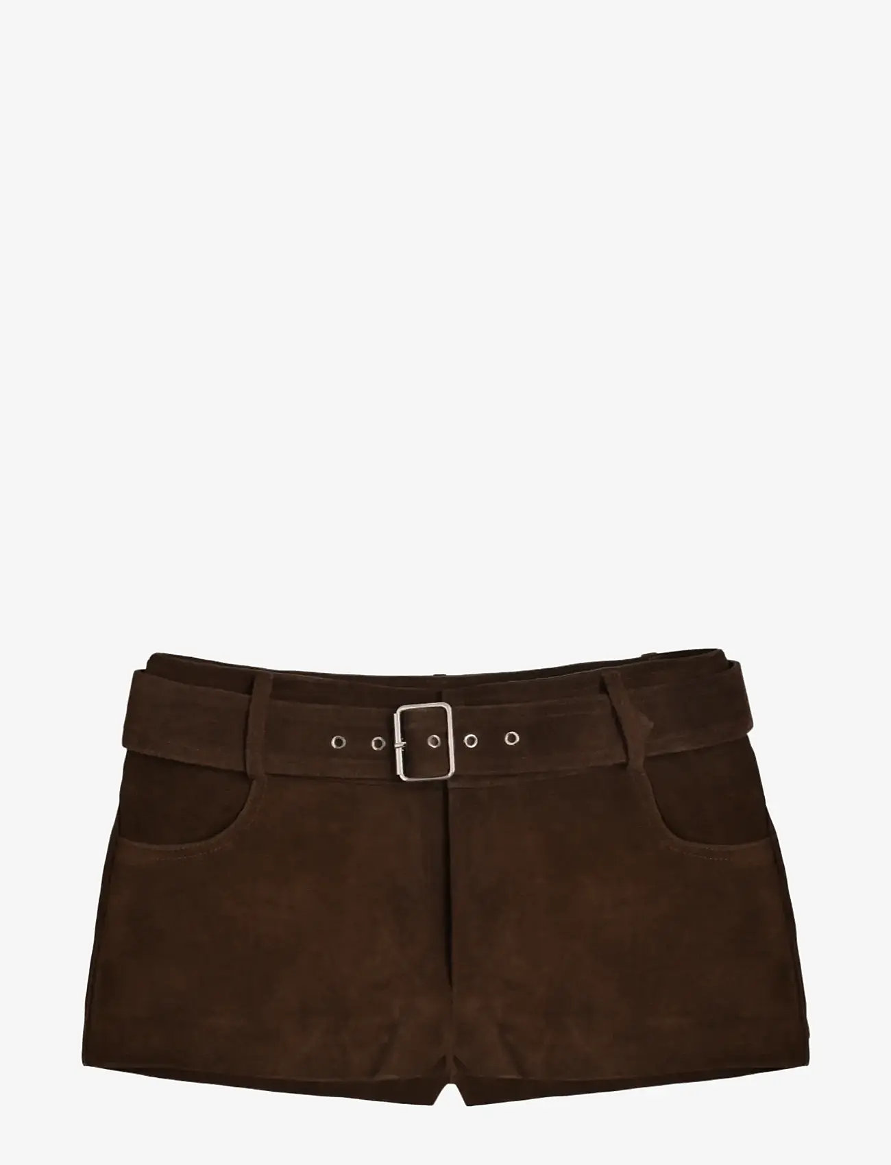 OW Collection - ZADE Mini Shorts - ledershorts - brown - 1