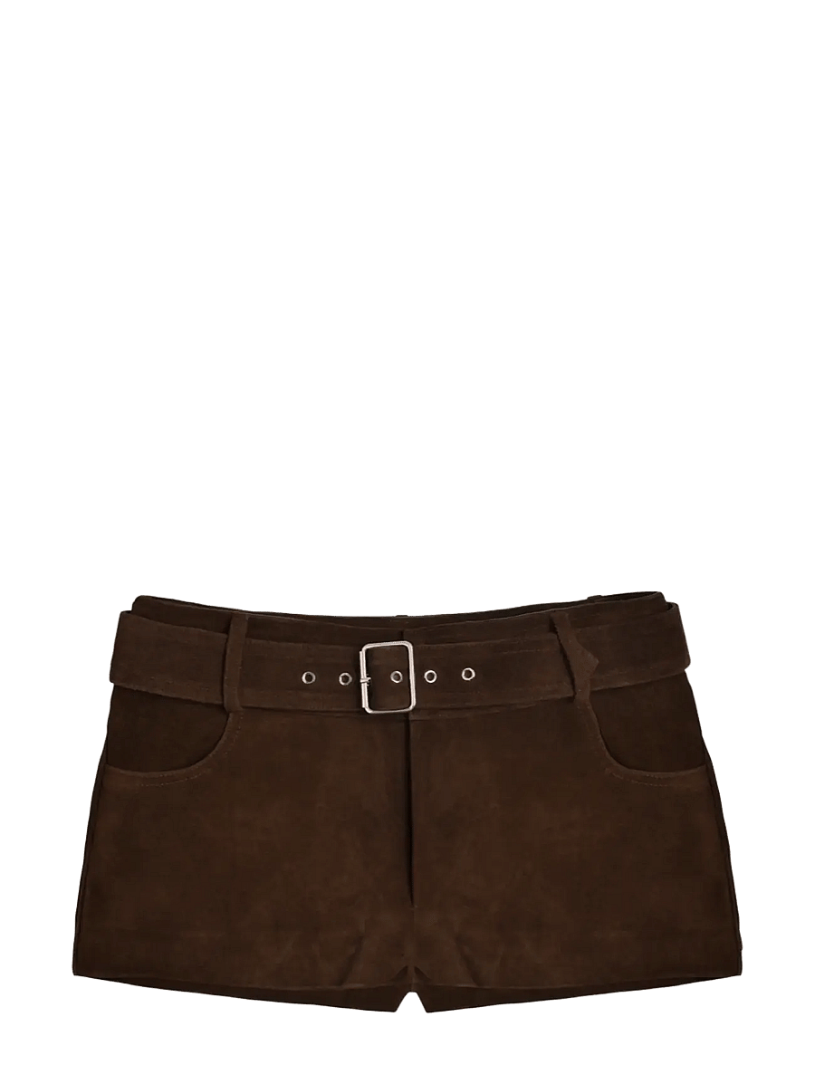 OW Collection - ZADE Mini Shorts - skinnshorts - brown - 1