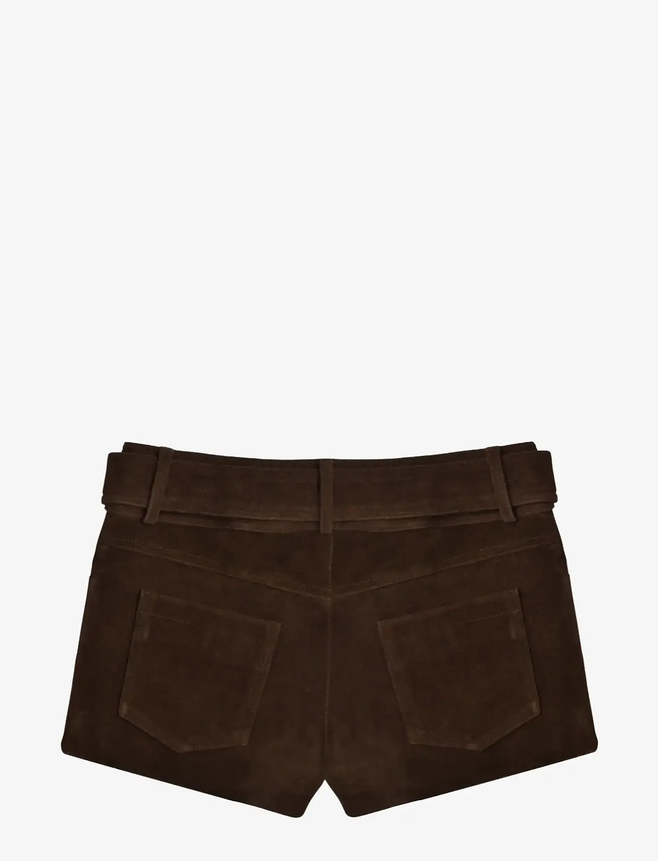 OW Collection - ZADE Mini Shorts - ledershorts - brown - 2