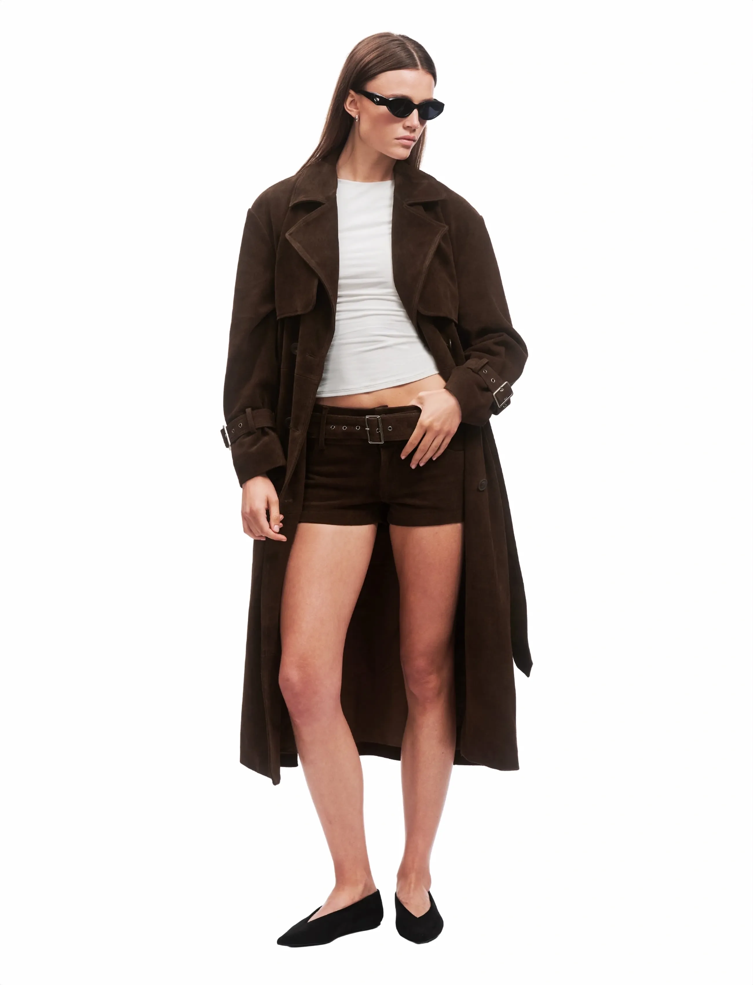 OW Collection - ZADE Mini Shorts - ledershorts - brown - 5