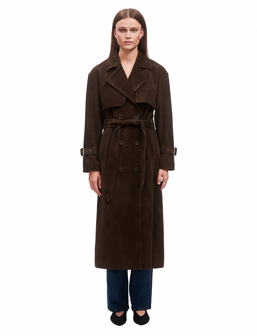 OW Collection - ZADE Trenchcoat - vihmamantlid - brown - 0