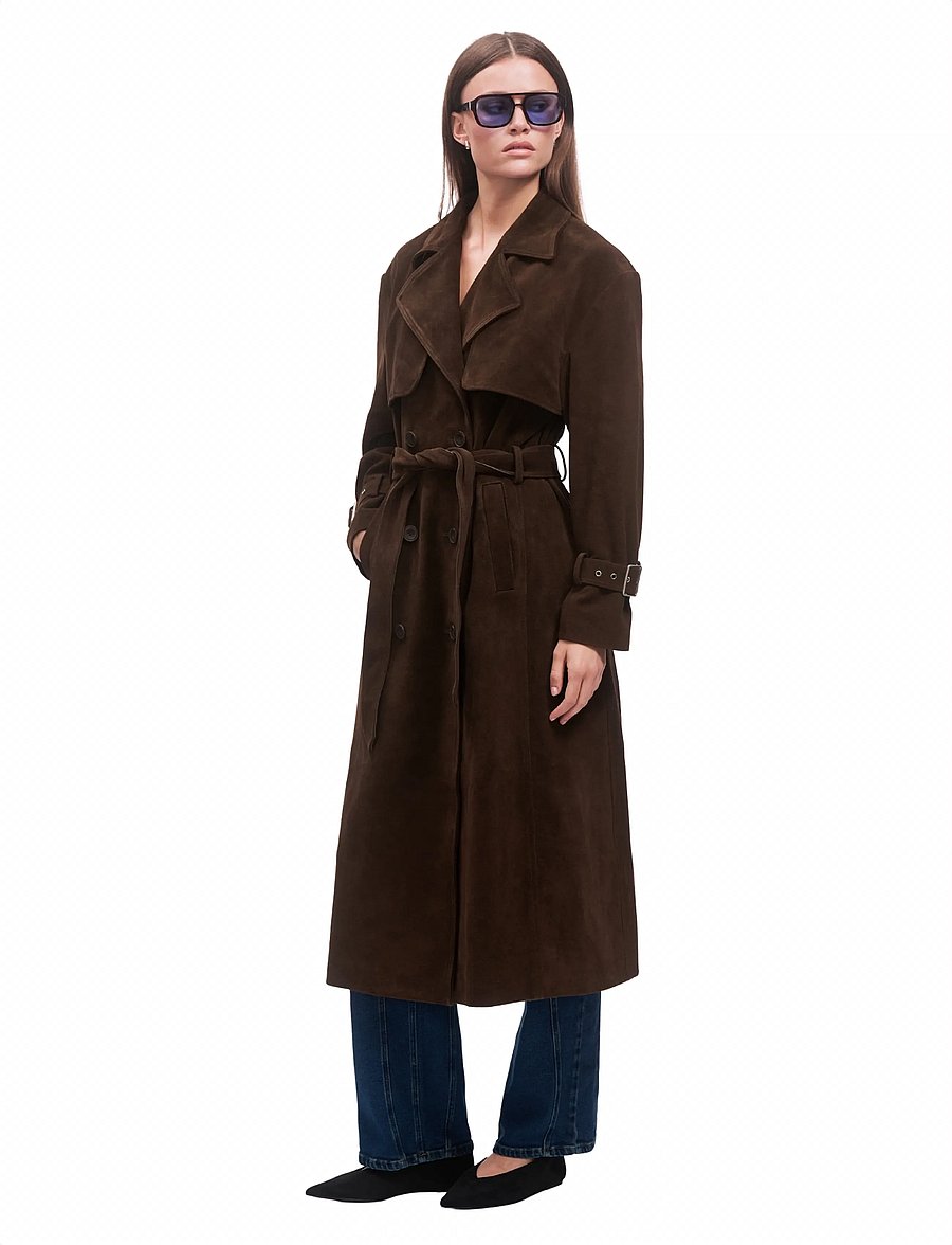 OW Collection - ZADE Trenchcoat - vihmamantlid - brown - 5