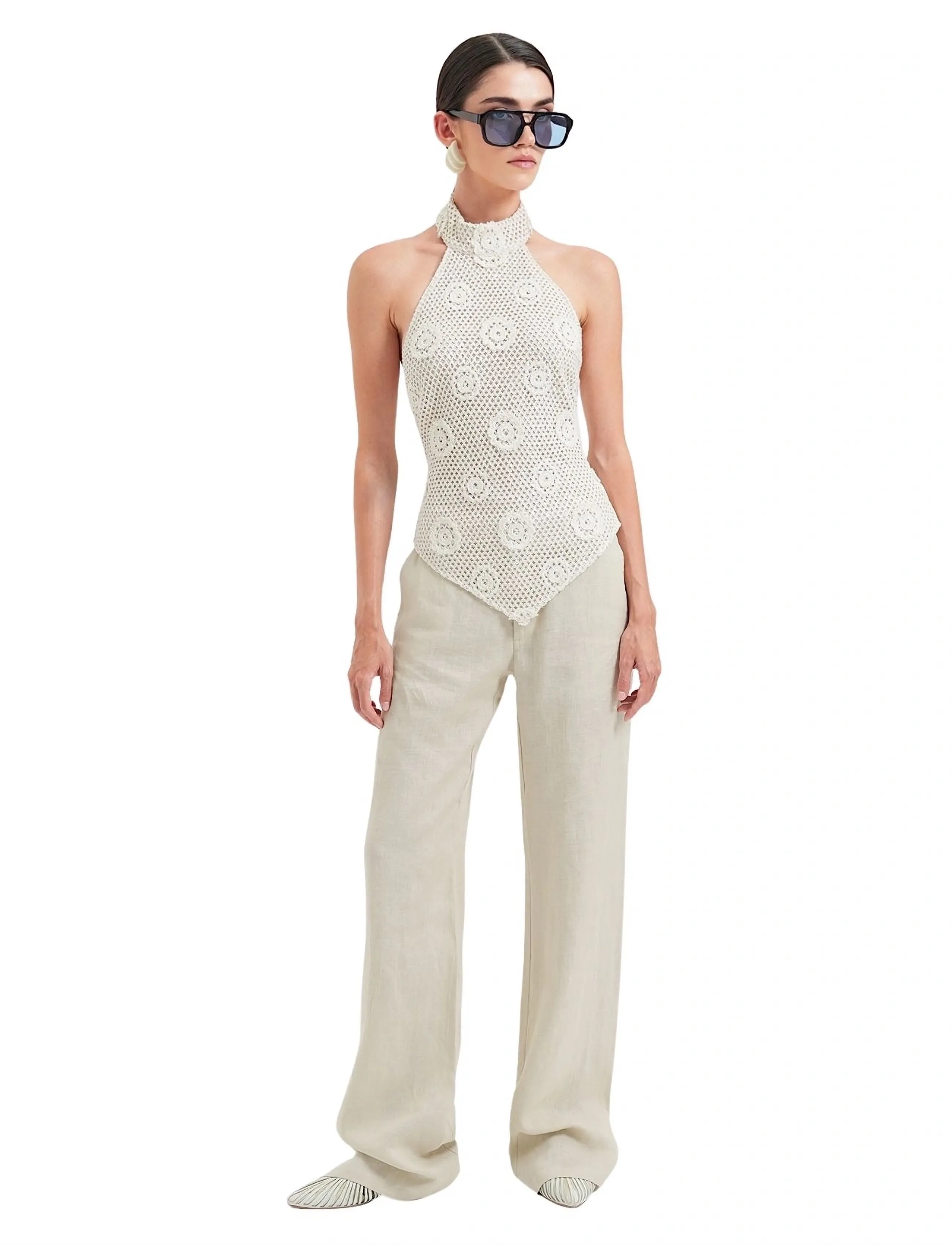 OW Collection - COLLETTE Top - Ärmellose tops - beige - 5