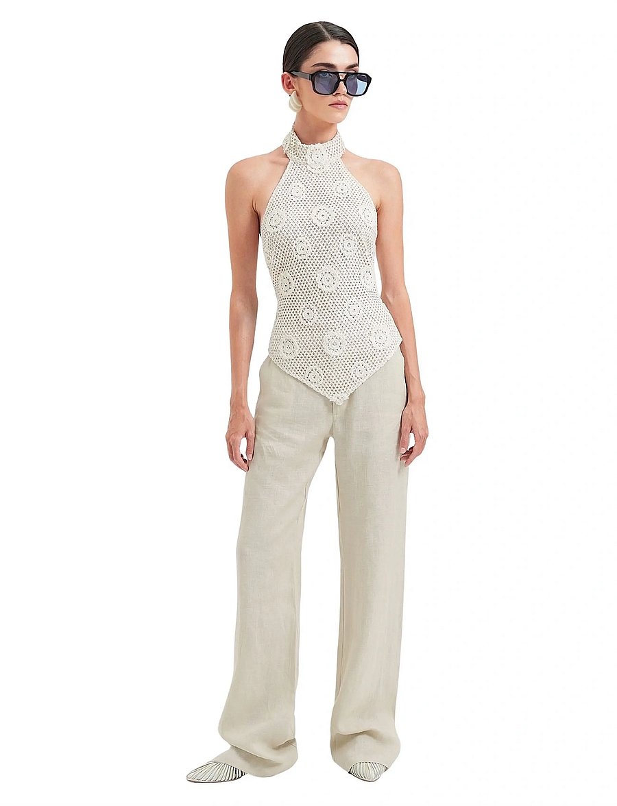 OW Collection - COLLETTE Top - ermalausir toppar - beige - 5