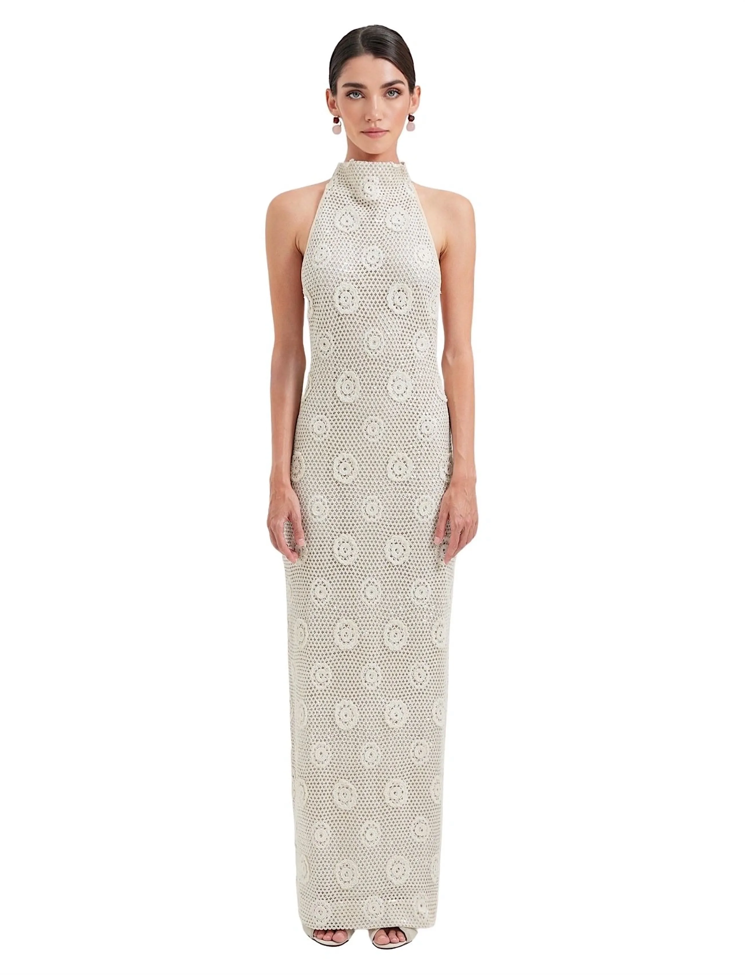 OW Collection COLLETTE Maxi Dress - Special Occasions - BEIGE / beige