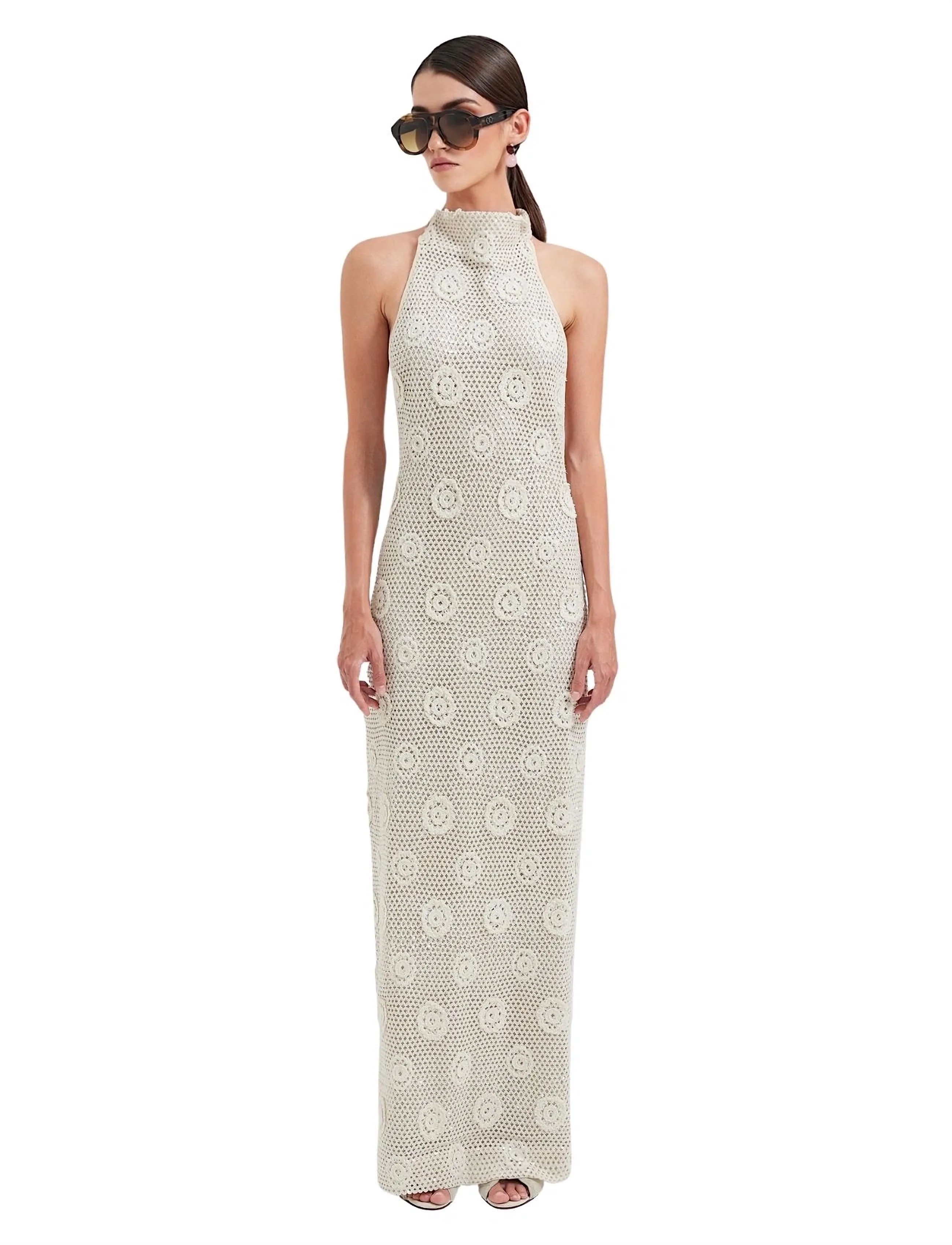 OW Collection - COLLETTE Maxi Dress - abendkleider - beige - 5