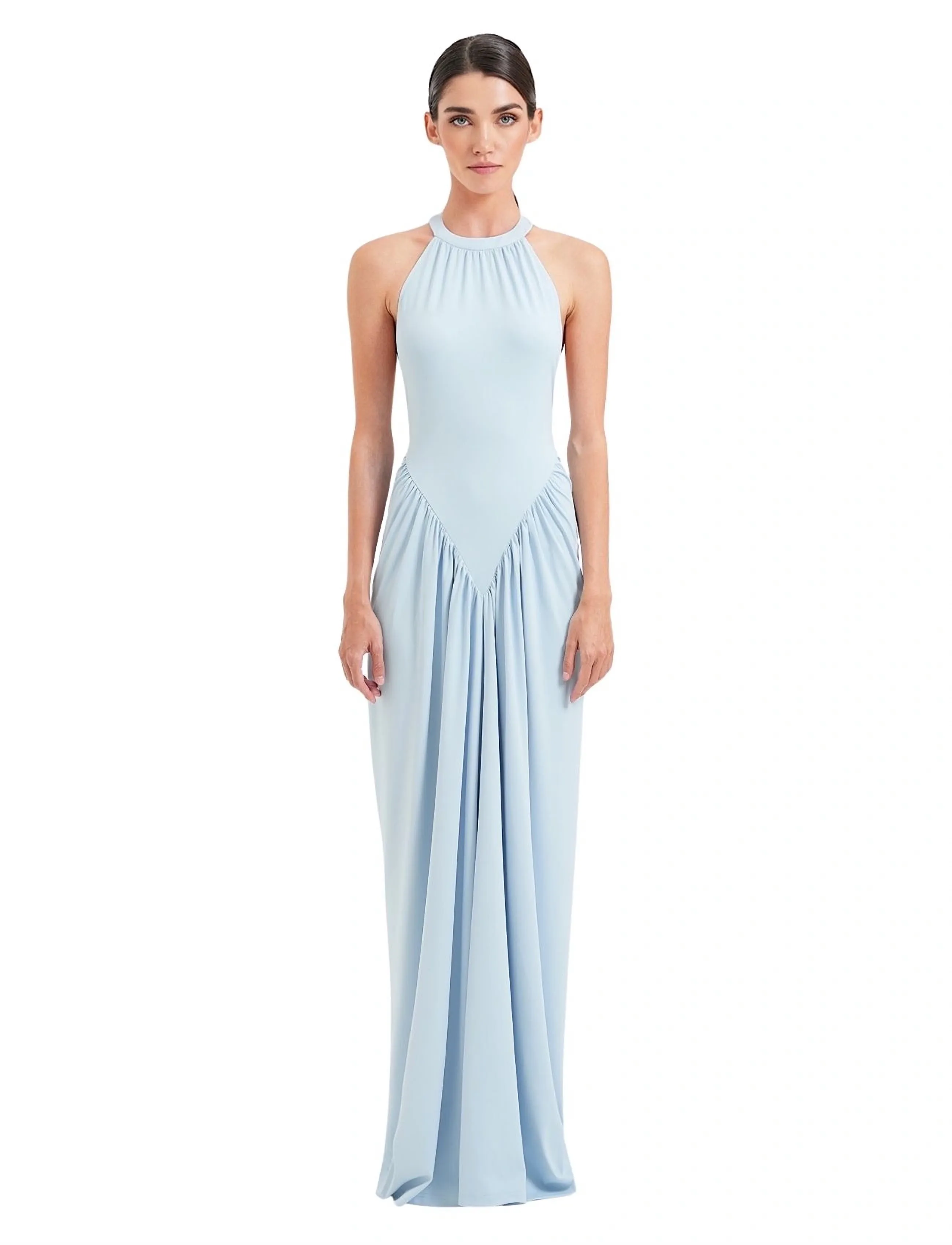 OW Collection Lysa Maxi Dress, M, Blue, Kjoler > Maxikjole, Dame