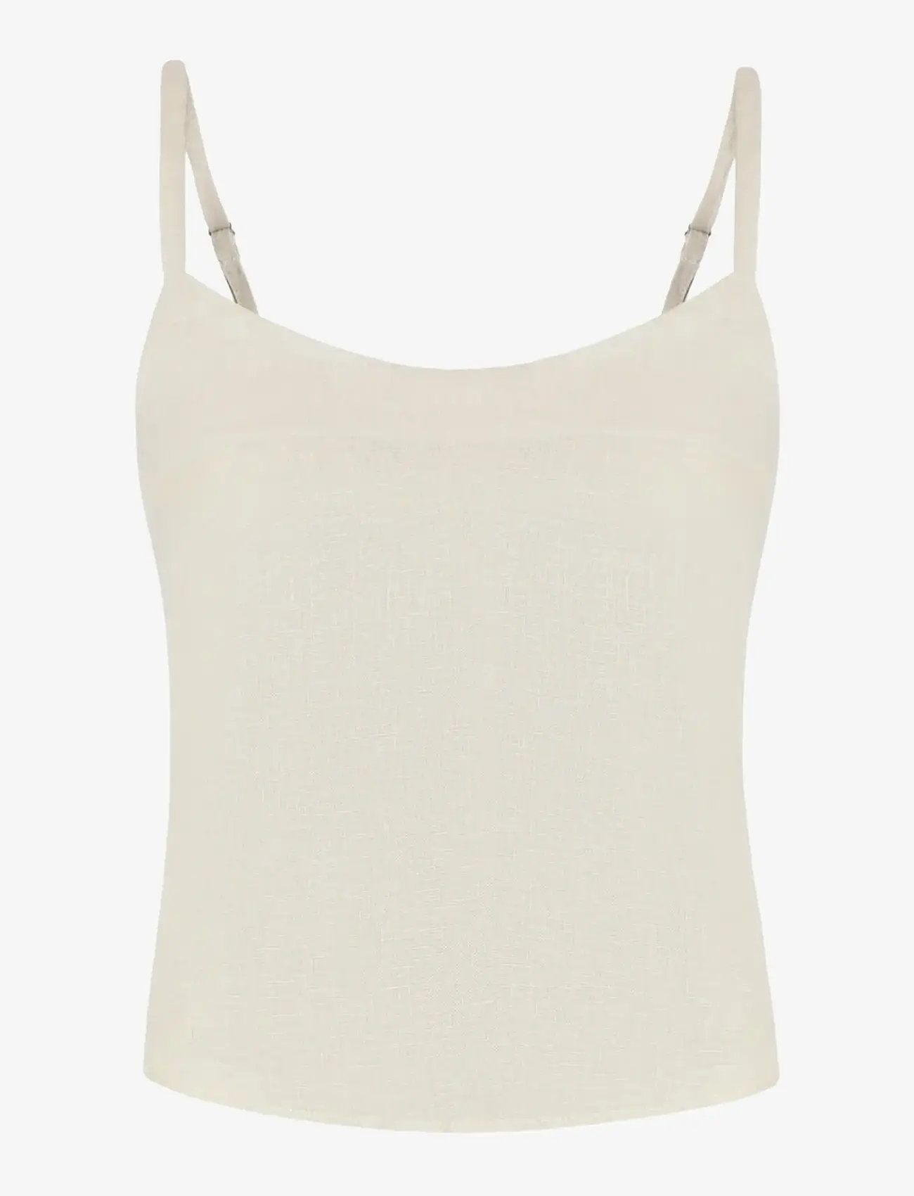 OW Collection - LUMA Tie Top - hihattomat paidat - beige - 1