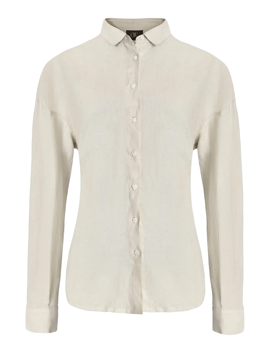 OW Collection - LUMA Shirt - leinenhemden - beige - 1