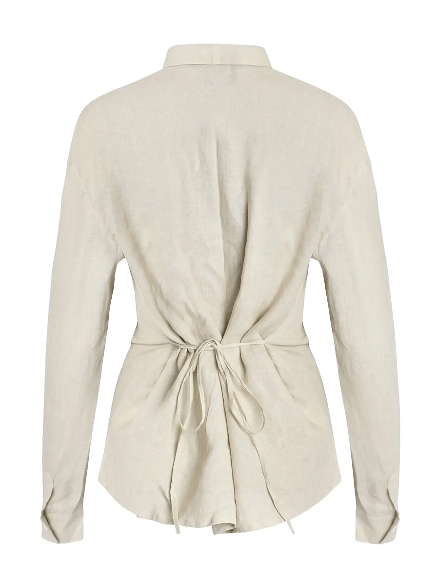 OW Collection - LUMA Shirt - leinenhemden - beige - 2
