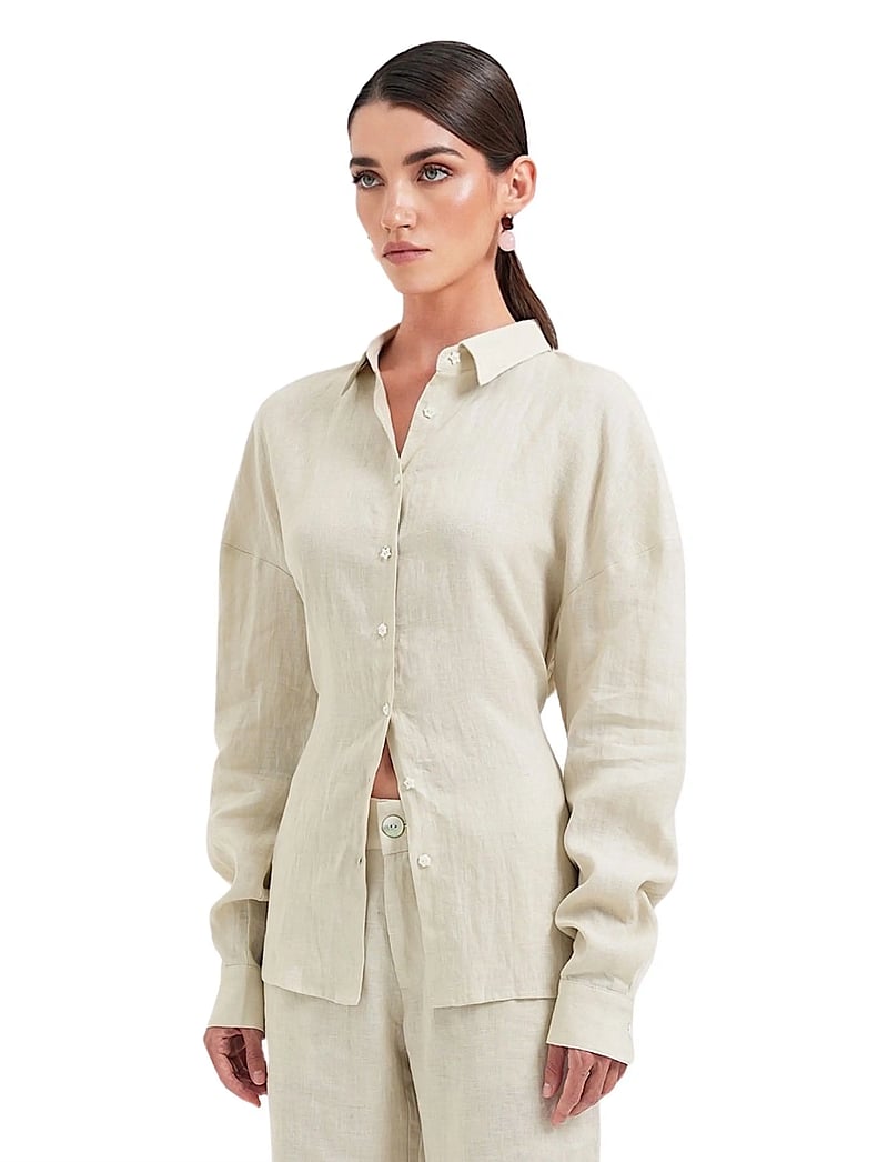 OW Collection - LUMA Shirt - linen shirts - beige - 3